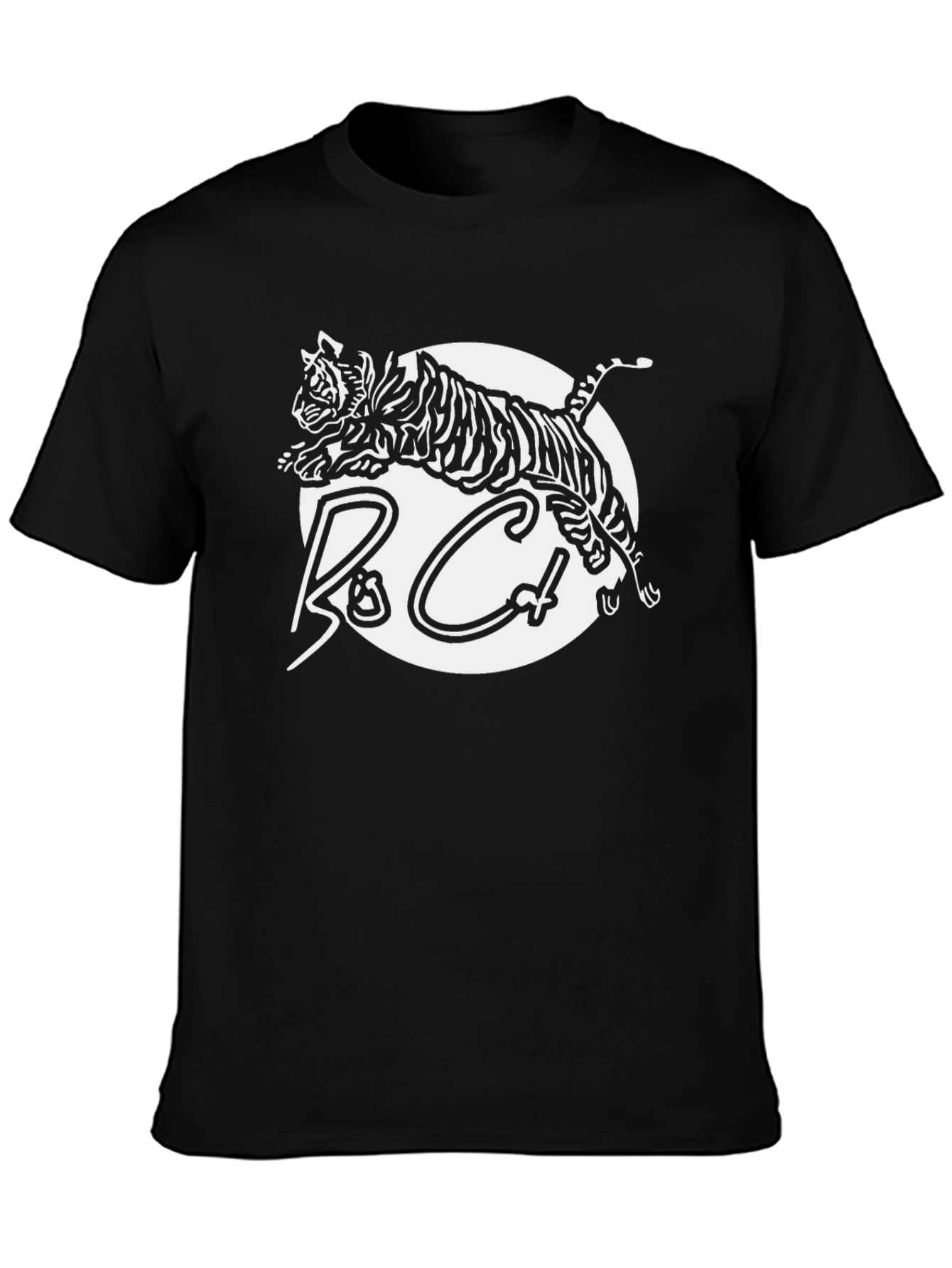 Black Tiger Graphic Tee - Ro Cat Design