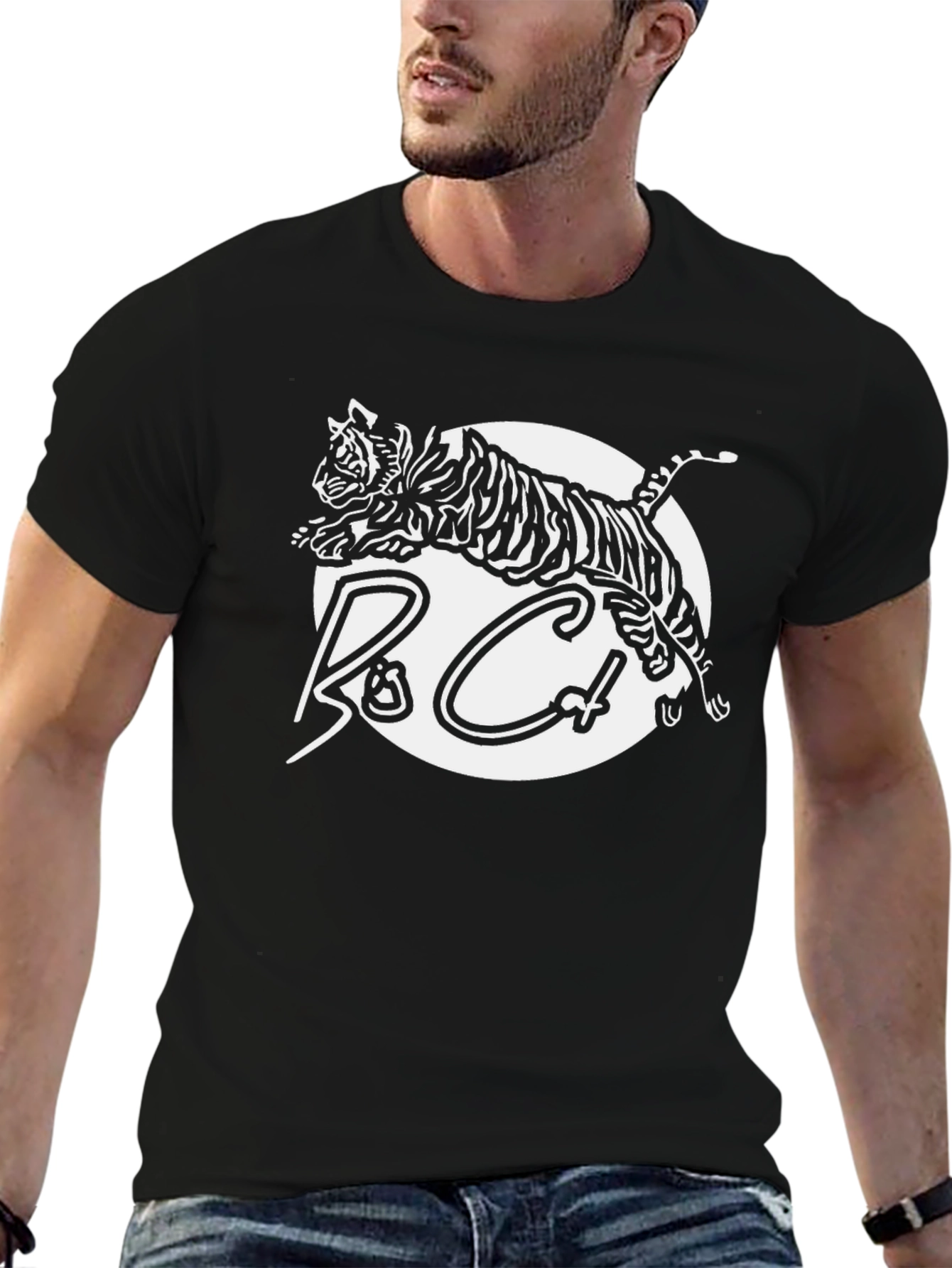 Black Tiger Graphic Tee - Ro Cat Design