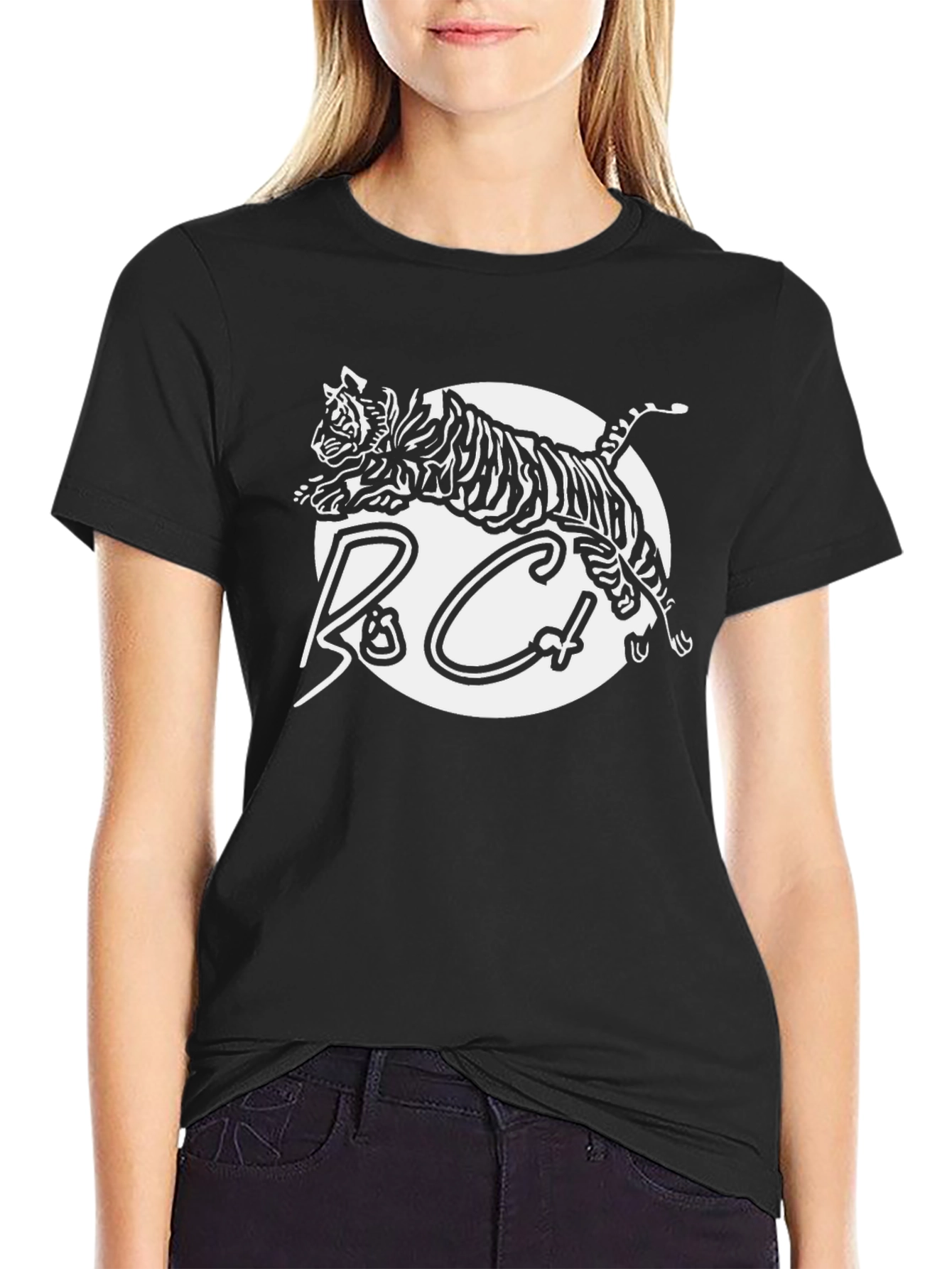 Black Tiger Graphic Tee - Ro Cat Design