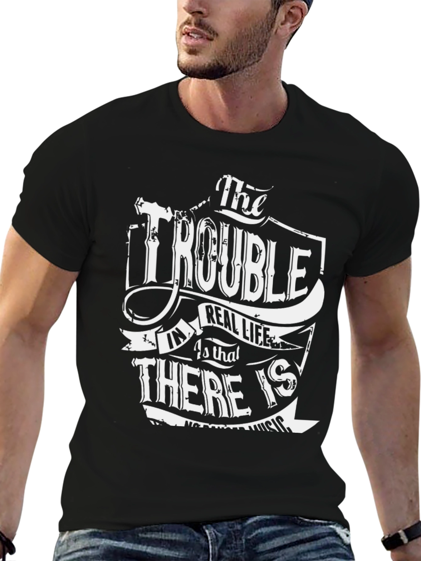 The Trouble T-Shirt - Black Graphic Tee