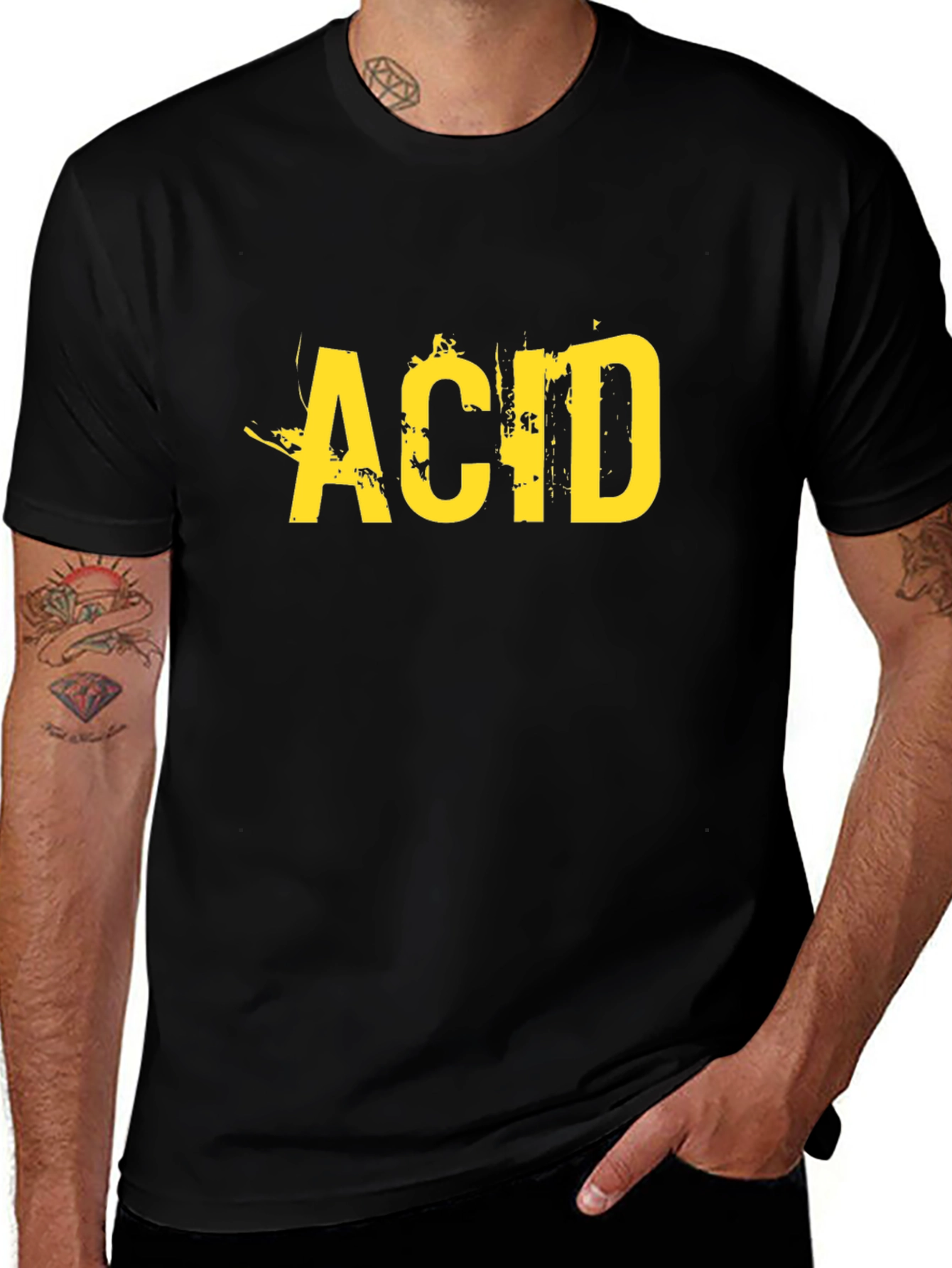 Acid Graphic Tee - Grunge Style Black T-Shirt
