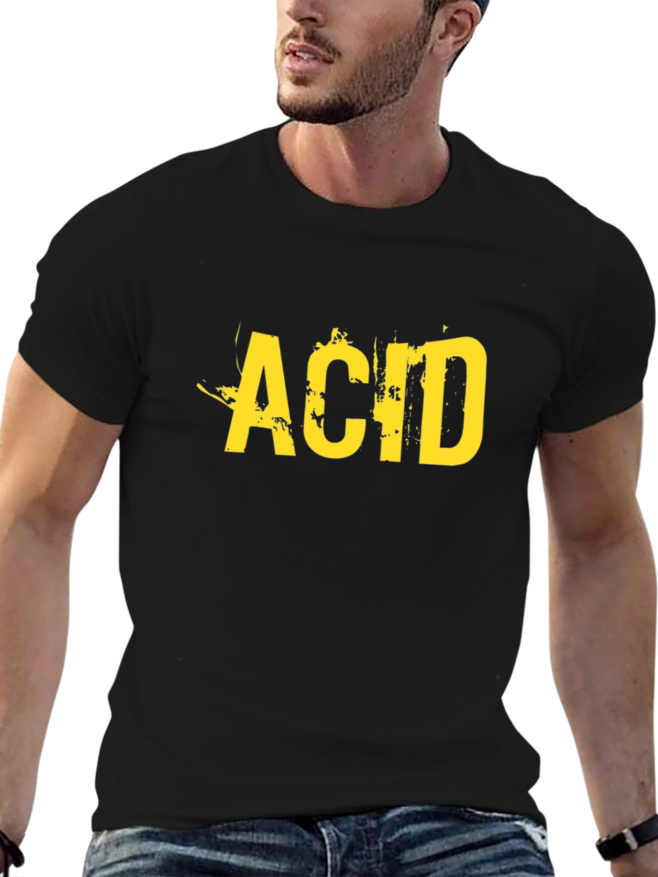Acid Graphic Tee - Grunge Style Black T-Shirt