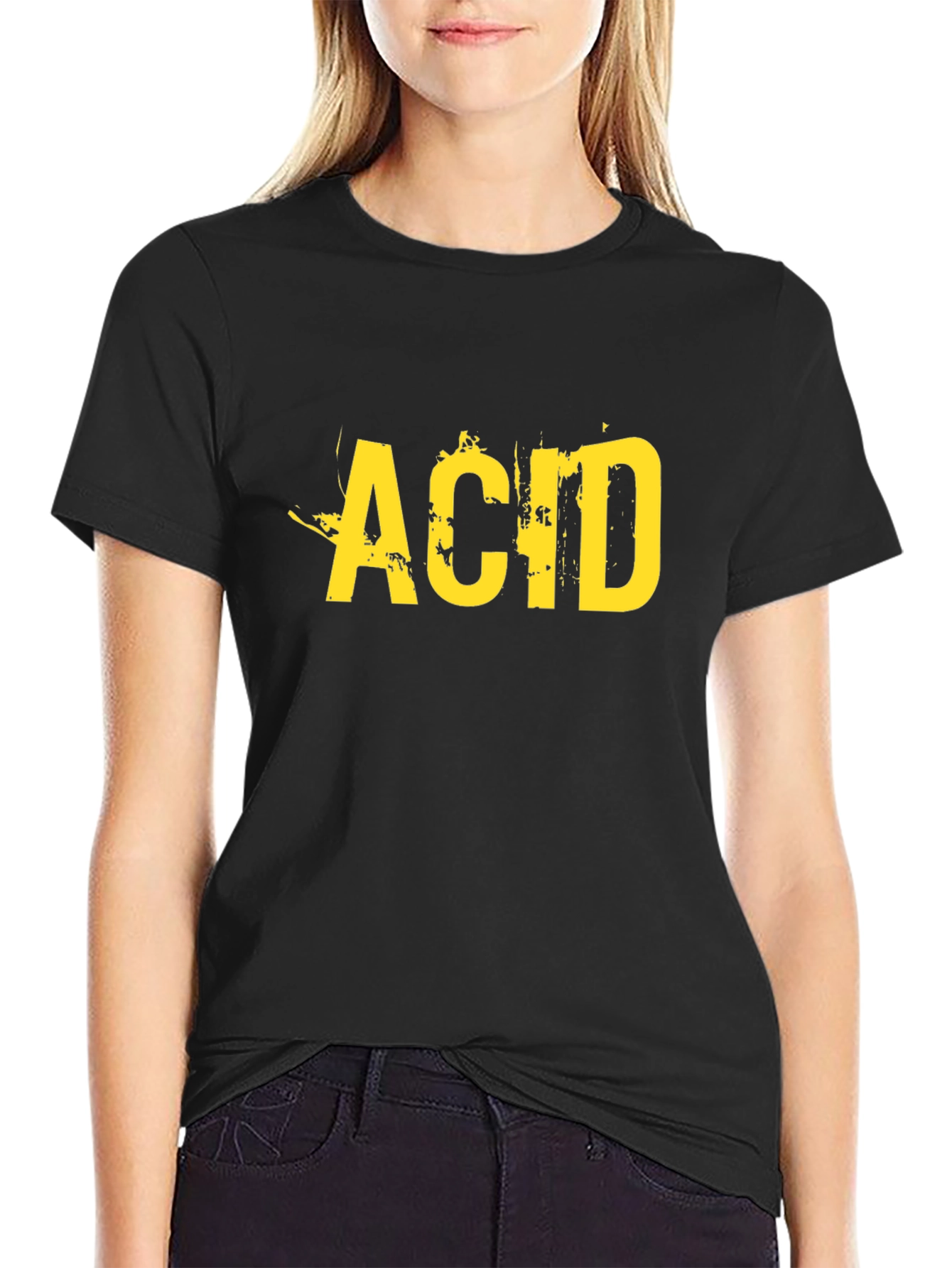 Acid Graphic Tee - Grunge Style Black T-Shirt