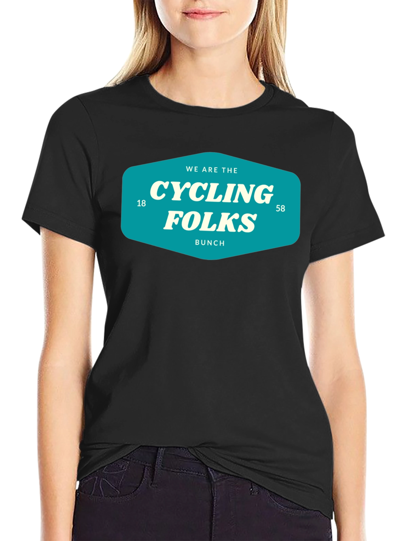 Cycling Folks T-Shirt - Retro Bike Bunch Tee