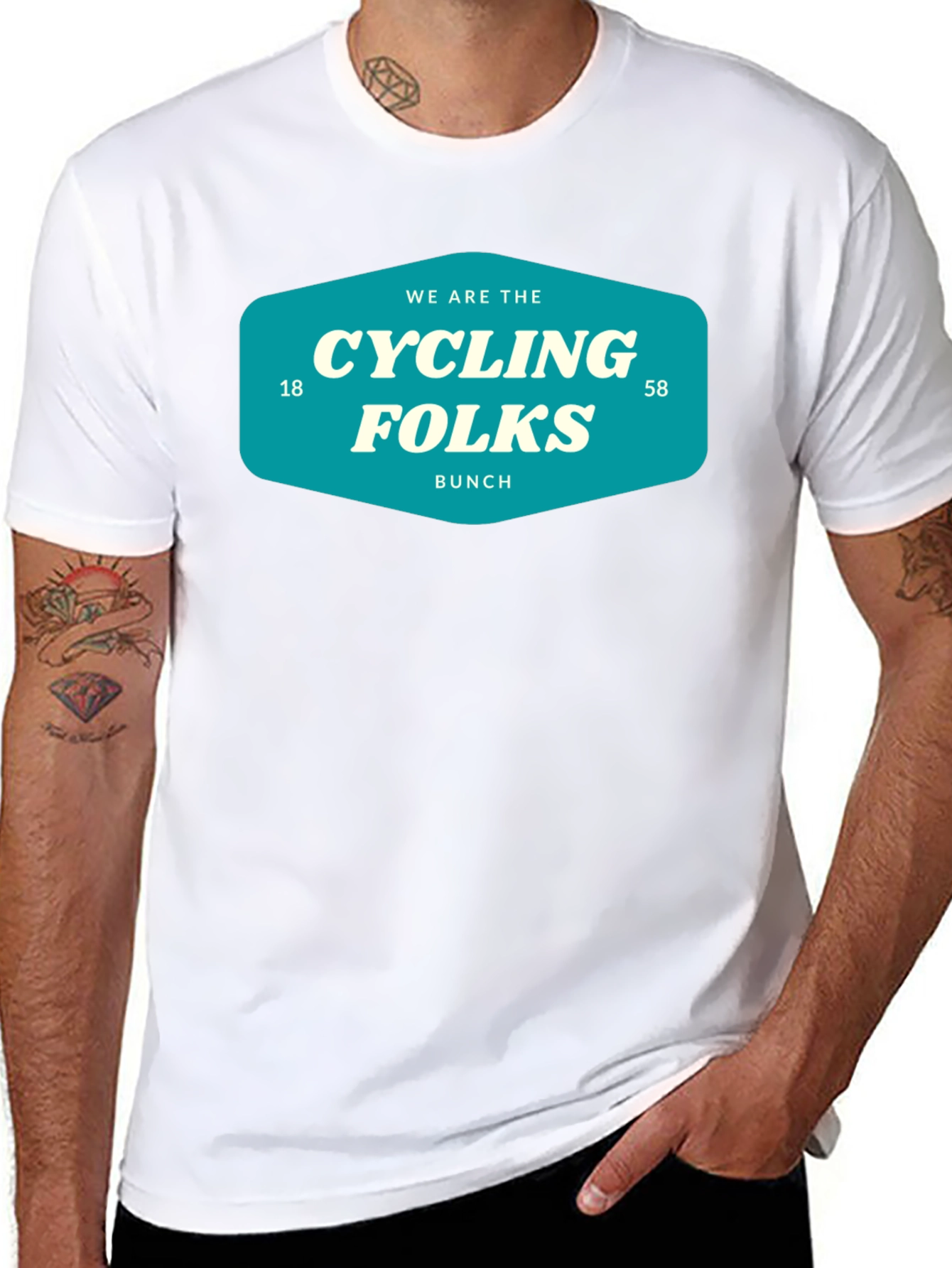 Cycling Folks T-Shirt - Retro Bike Bunch Tee