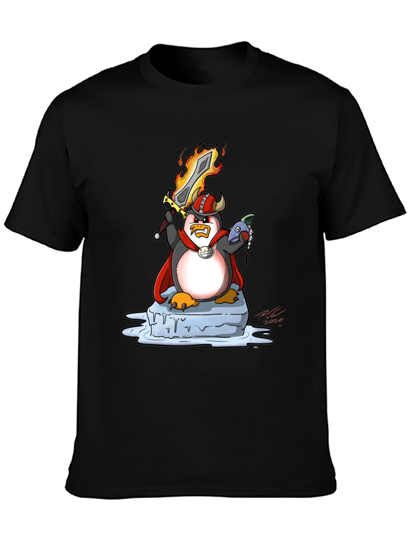 Viking Penguin Graphic Tee - Black T-Shirt
