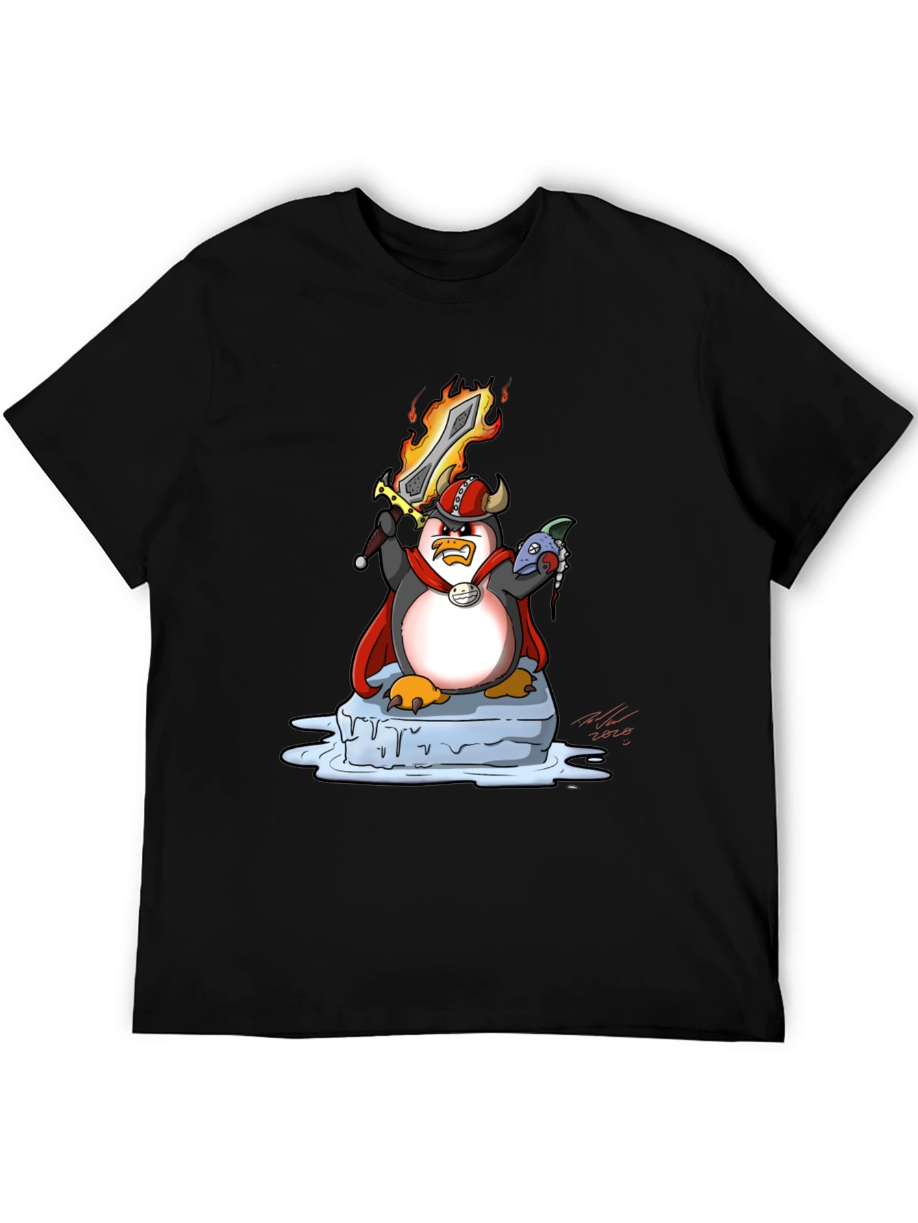 Viking Penguin Graphic Tee - Black T-Shirt