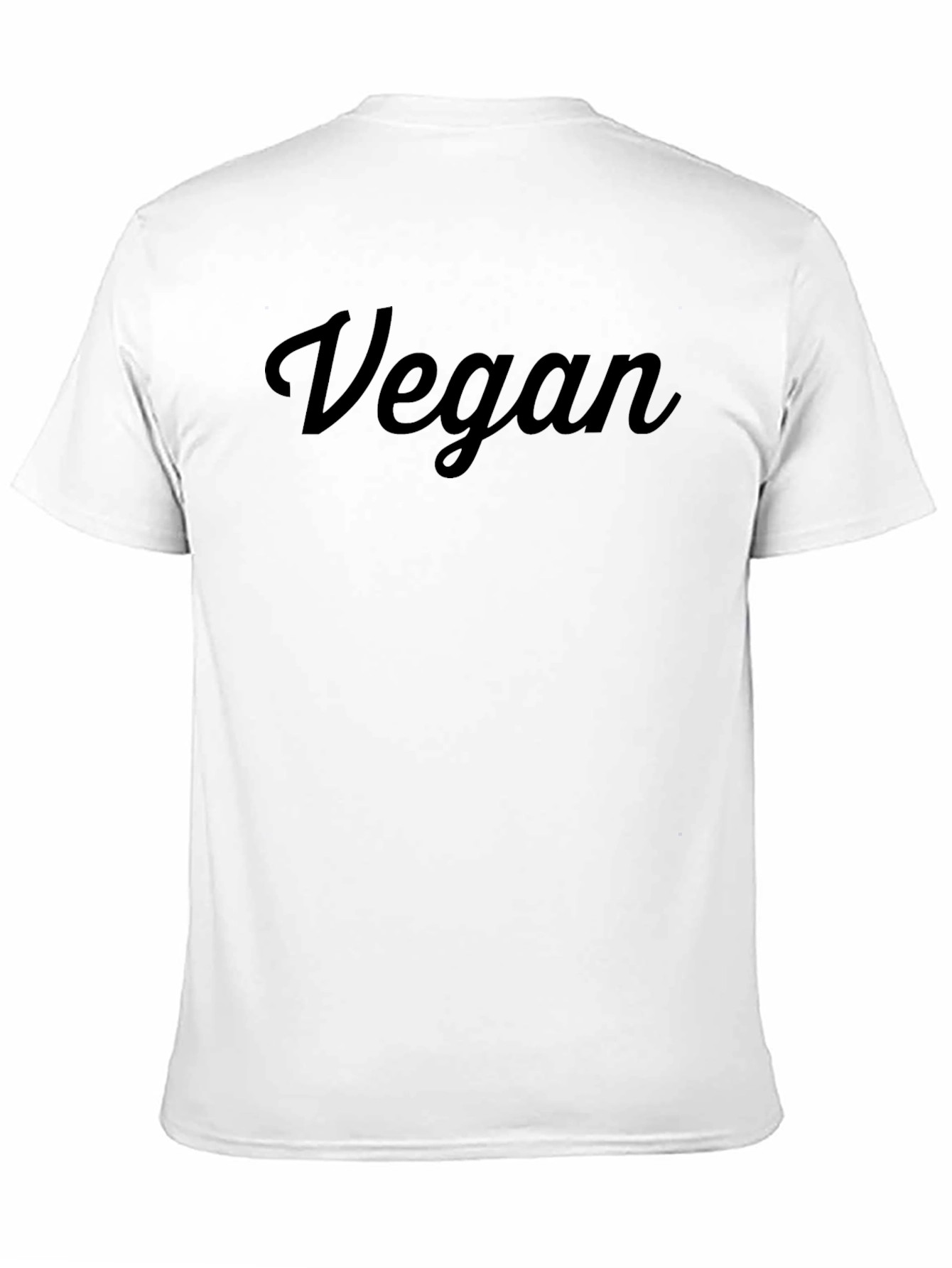 Vegan Script Tee - Black Cotton Blend