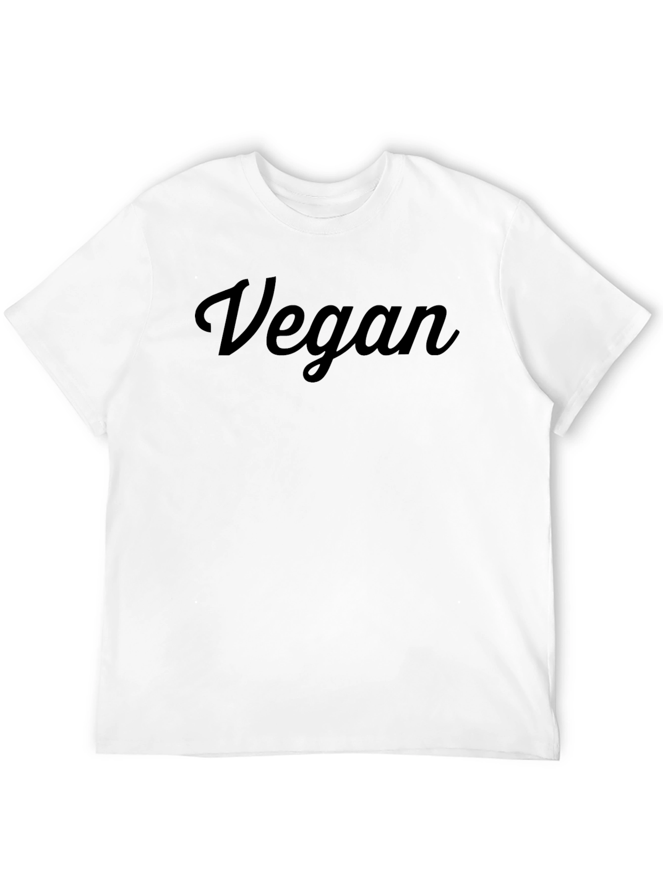 Vegan Script Tee - Black Cotton Blend