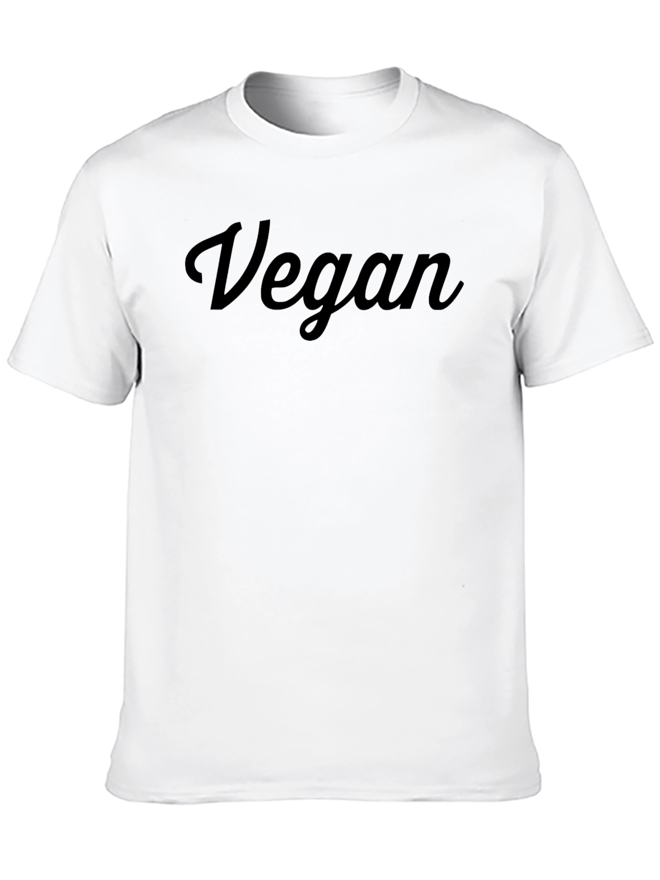 Vegan Script Tee - Black Cotton Blend