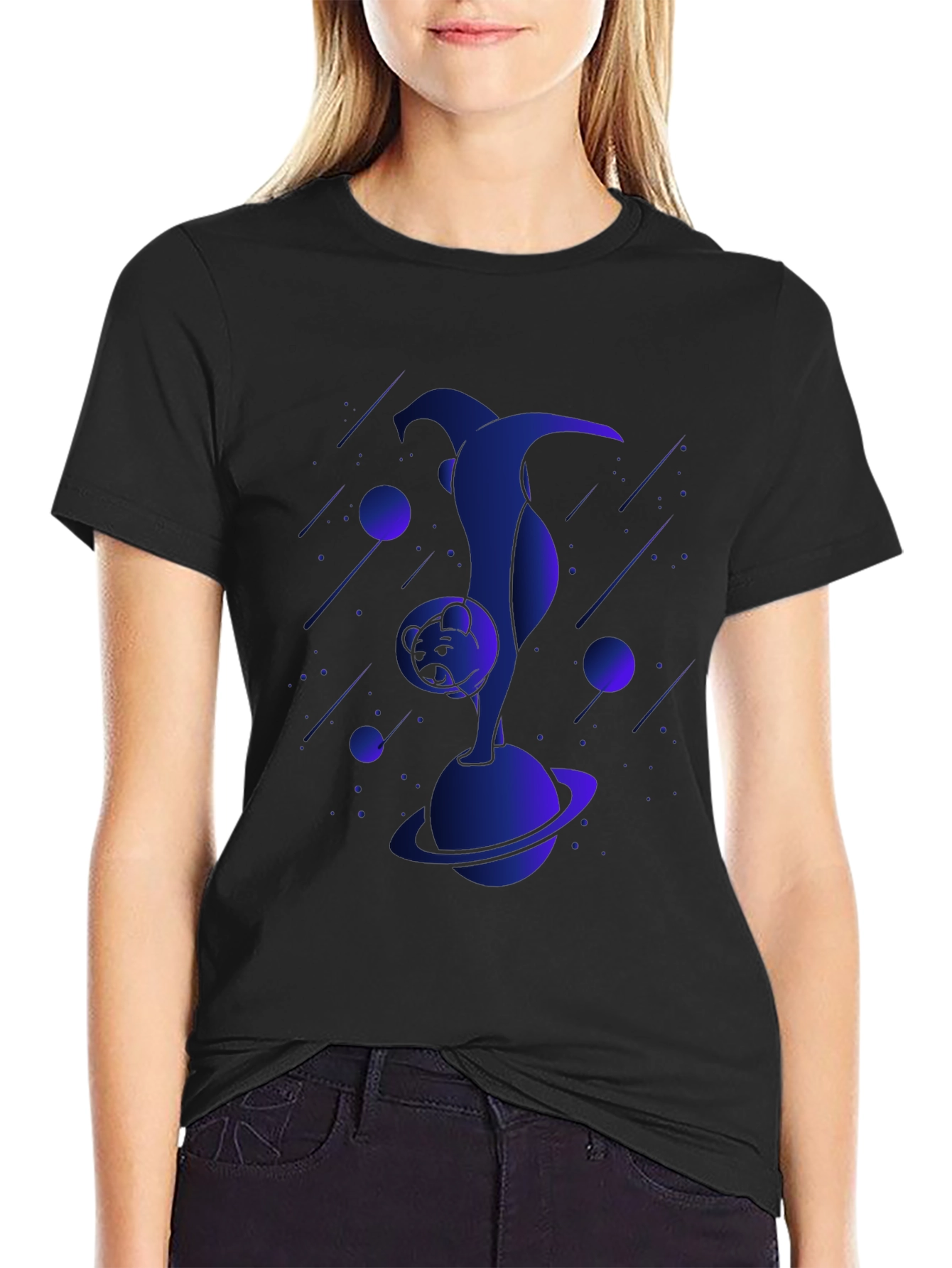 Cosmic Cat T-Shirt - Space Kitten Design