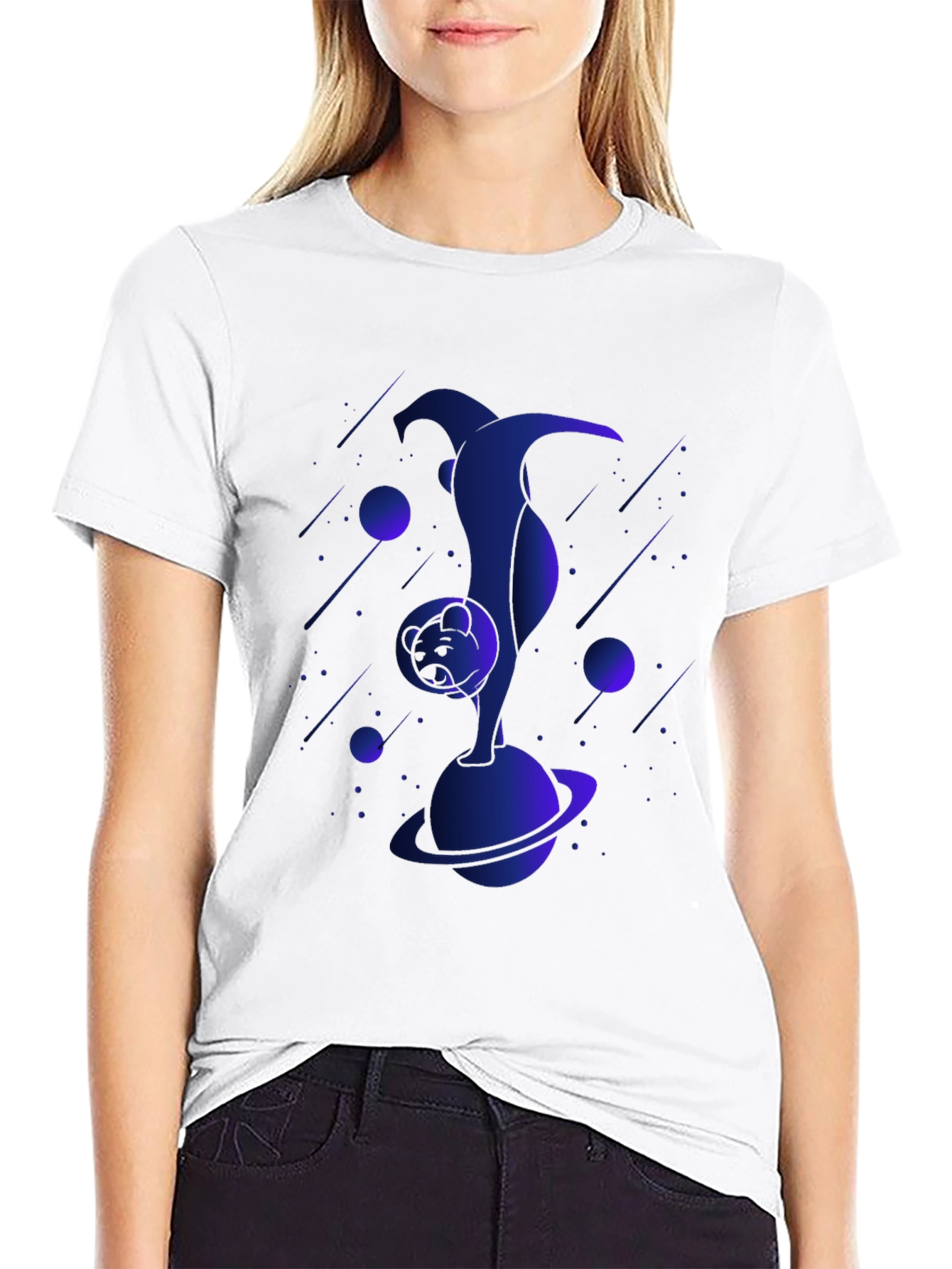 Cosmic Cat T-Shirt - Space Kitten Design