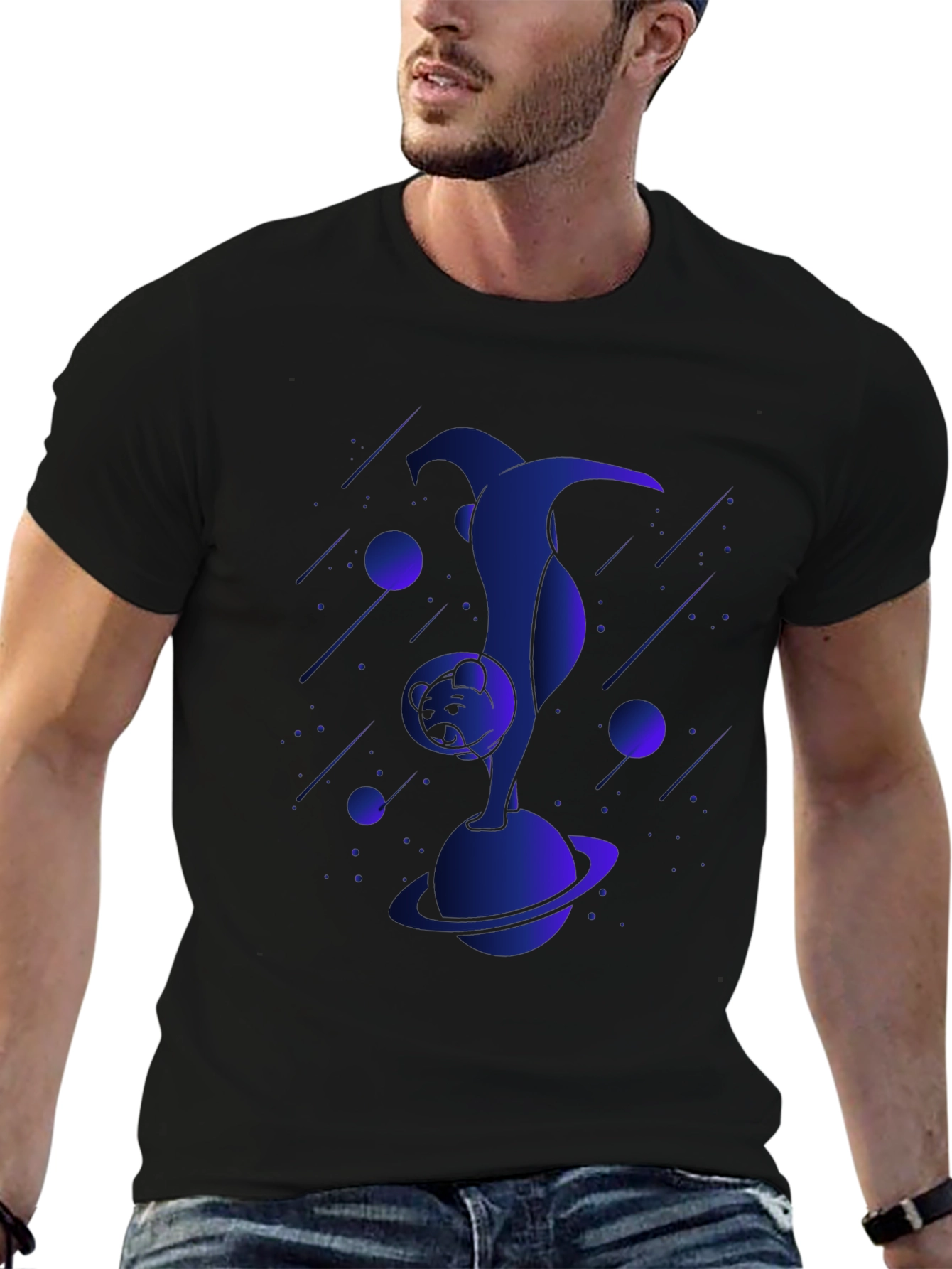 Cosmic Cat T-Shirt - Space Kitten Design