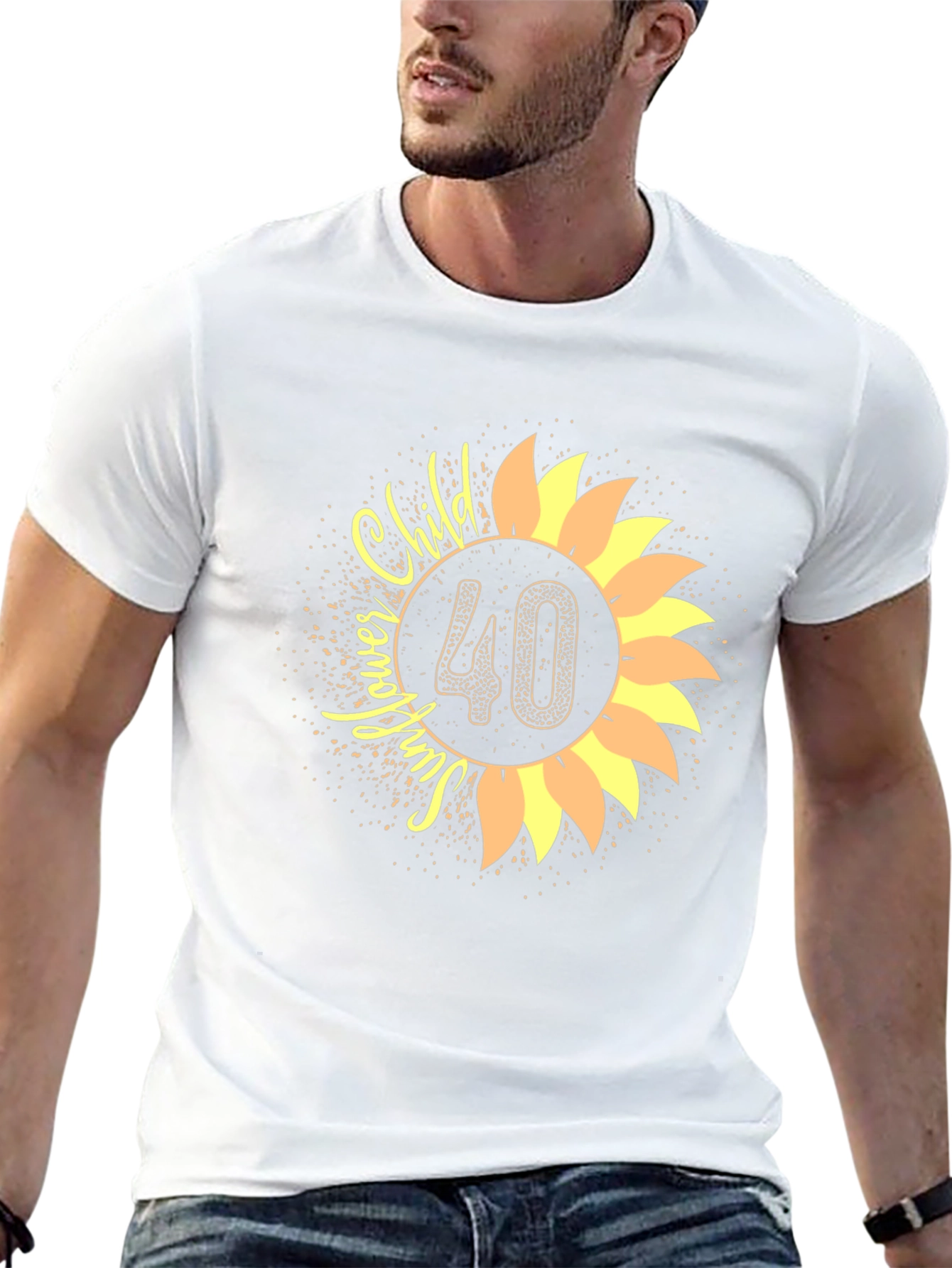 Sunflower Child 40th Birthday T-Shirt