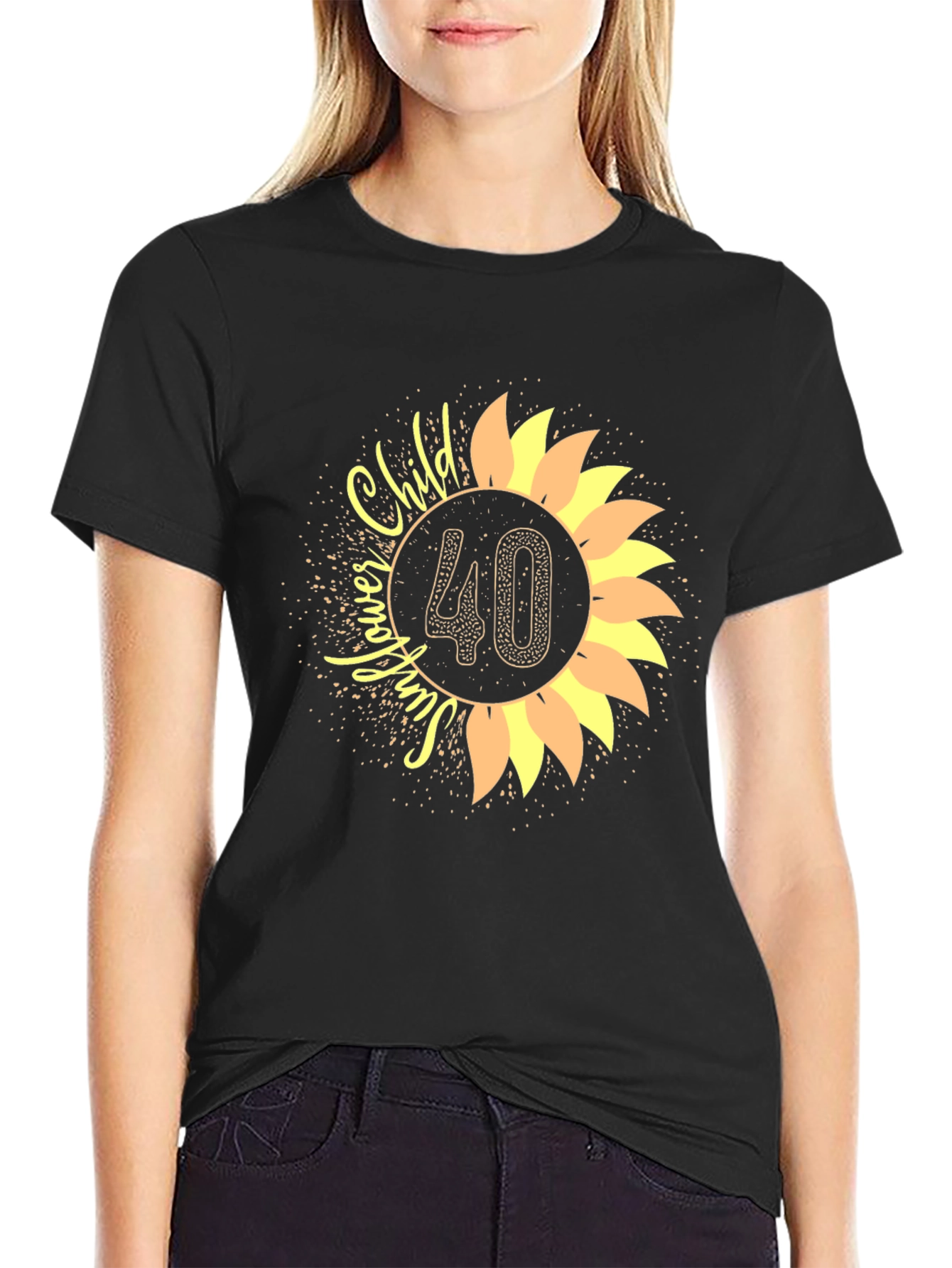 Sunflower Child 40th Birthday T-Shirt
