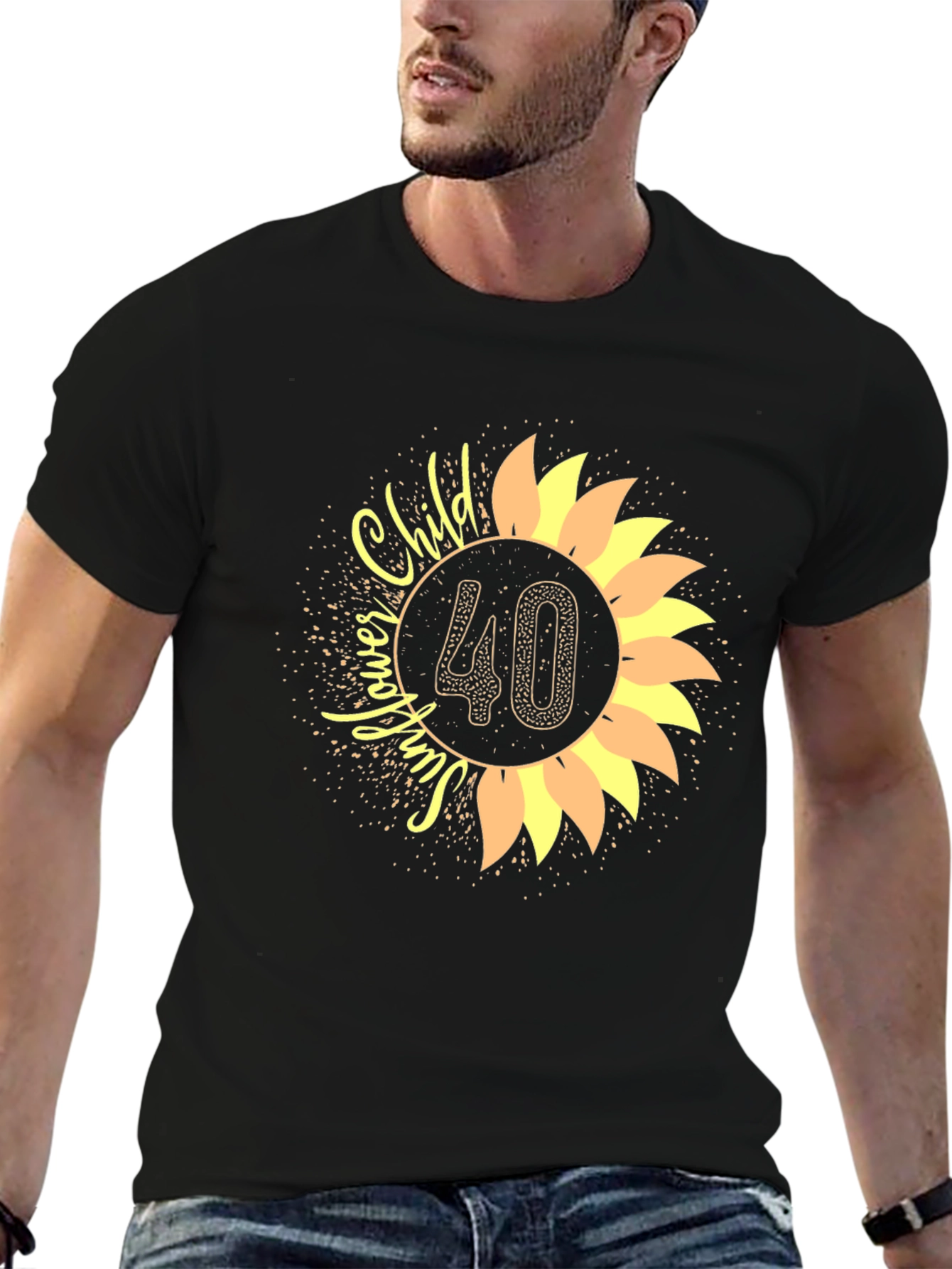 Sunflower Child 40th Birthday T-Shirt