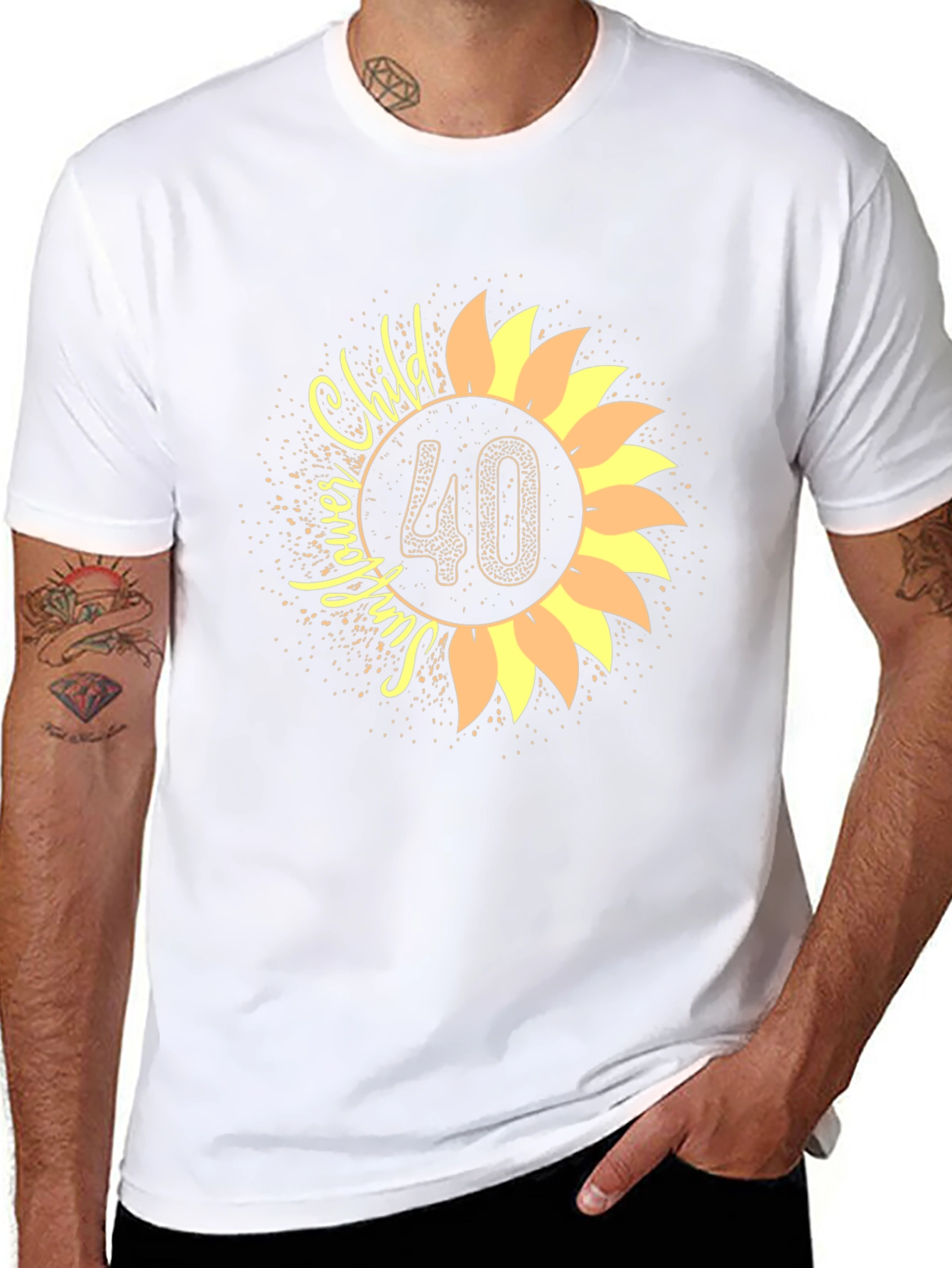 Sunflower Child 40th Birthday T-Shirt