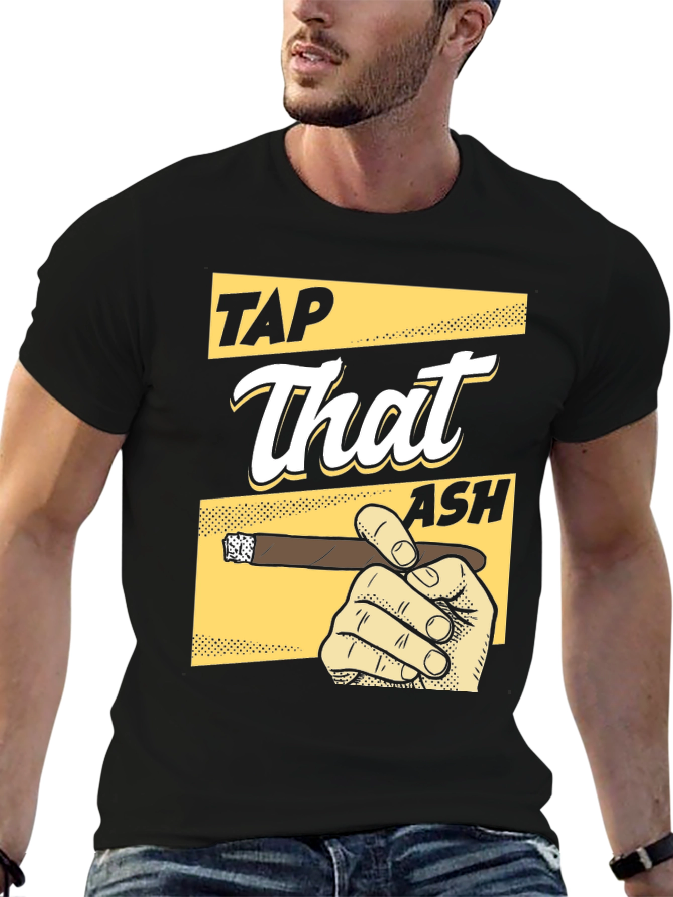 Tap That Ash Graphic T-Shirt - Cigar Smoker Tee