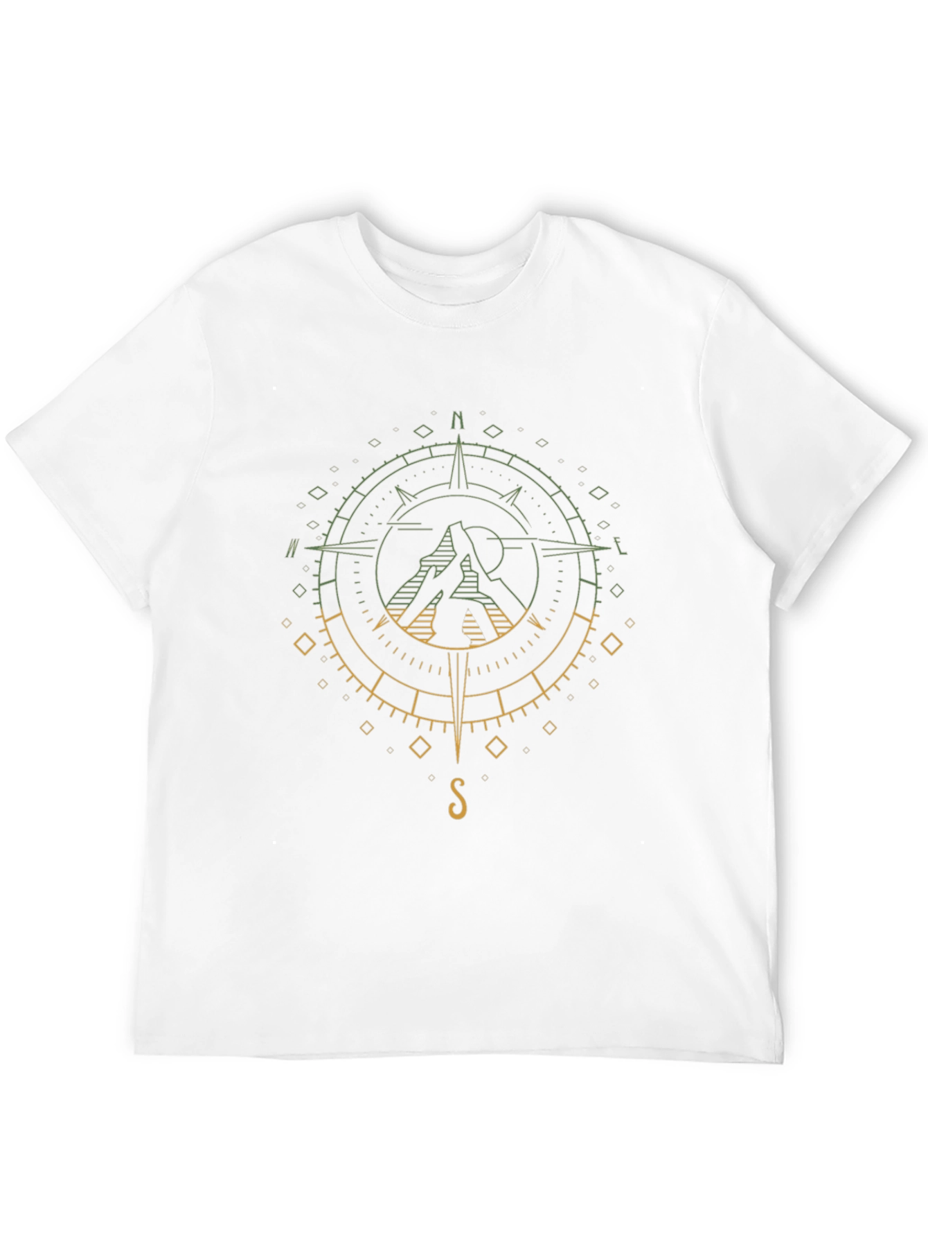 Compass Mountain Graphic T-Shirt - Black