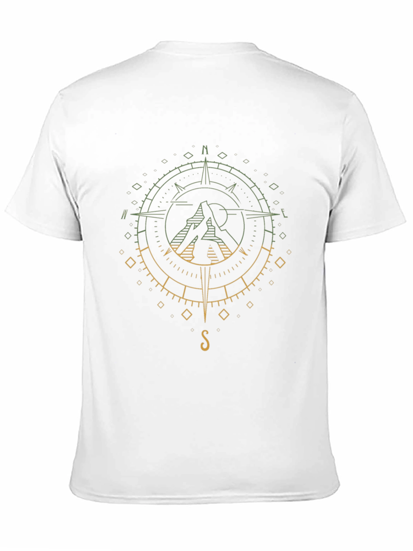 Compass Mountain Graphic T-Shirt - Black