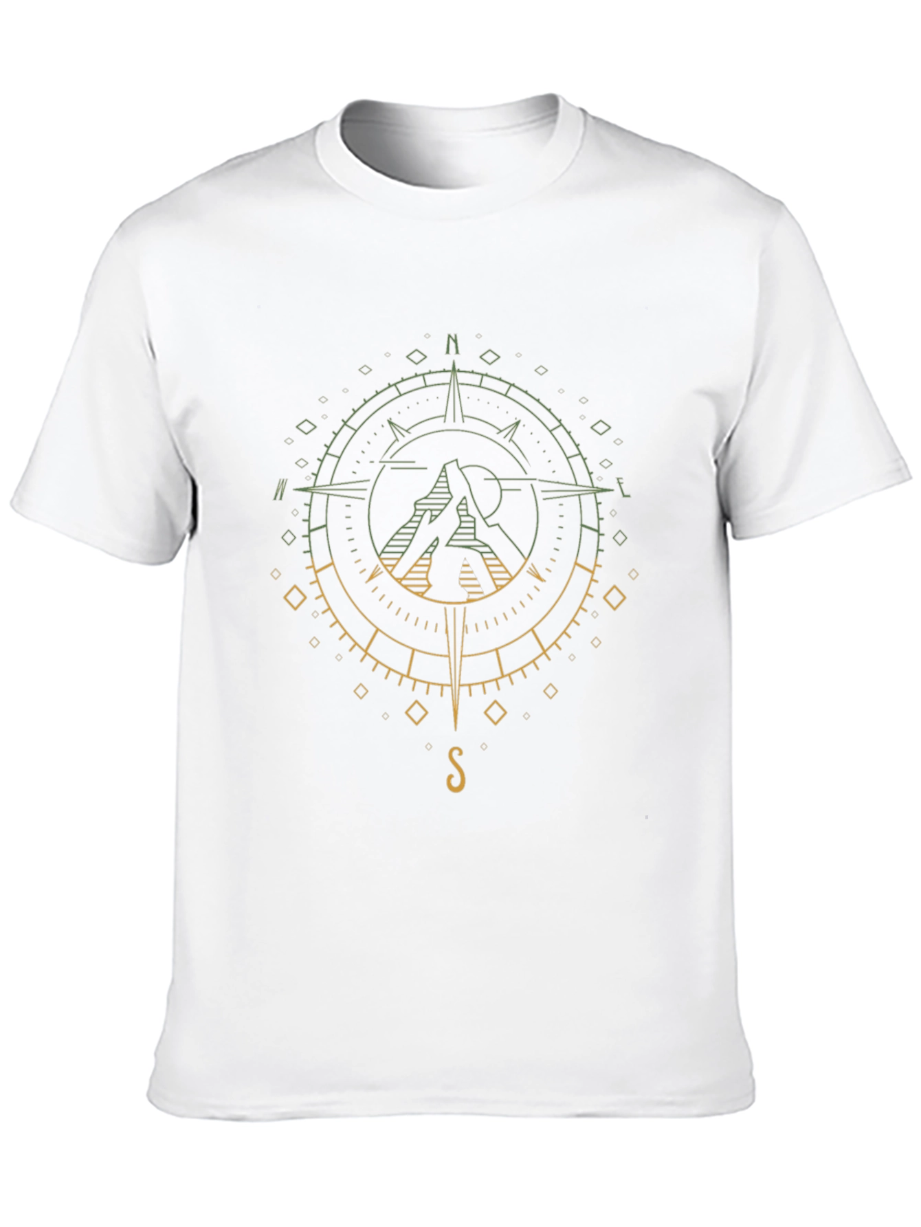 Compass Mountain Graphic T-Shirt - Black