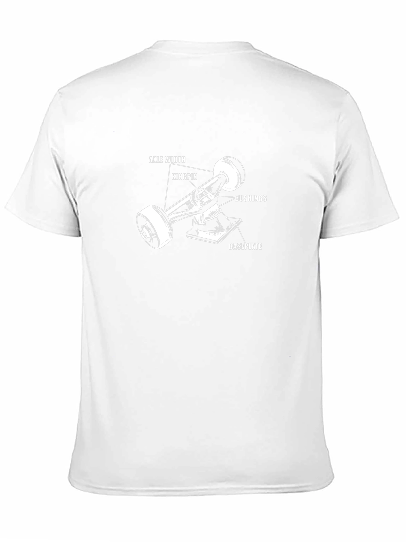 Skateboard Truck Diagram T-Shirt - Black