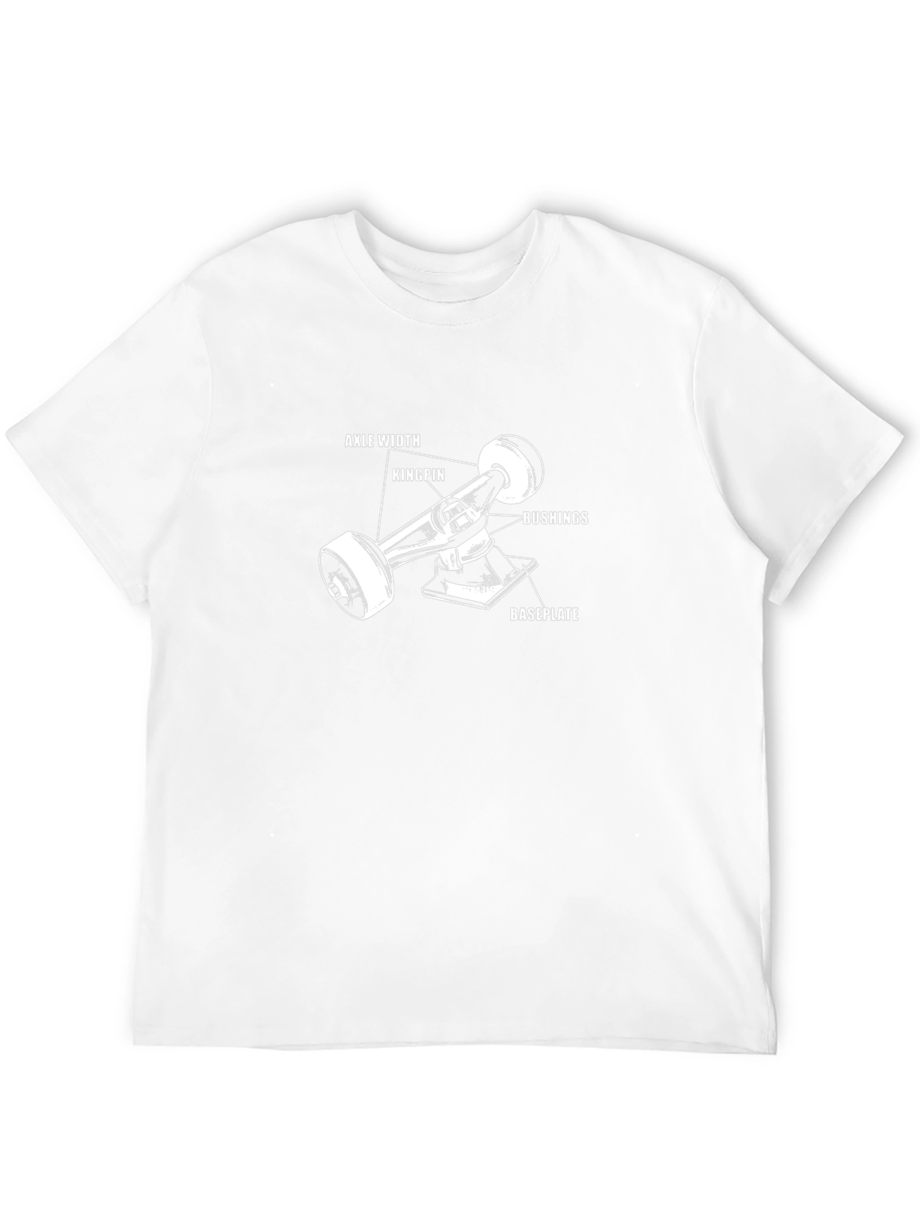 Skateboard Truck Diagram T-Shirt - Black