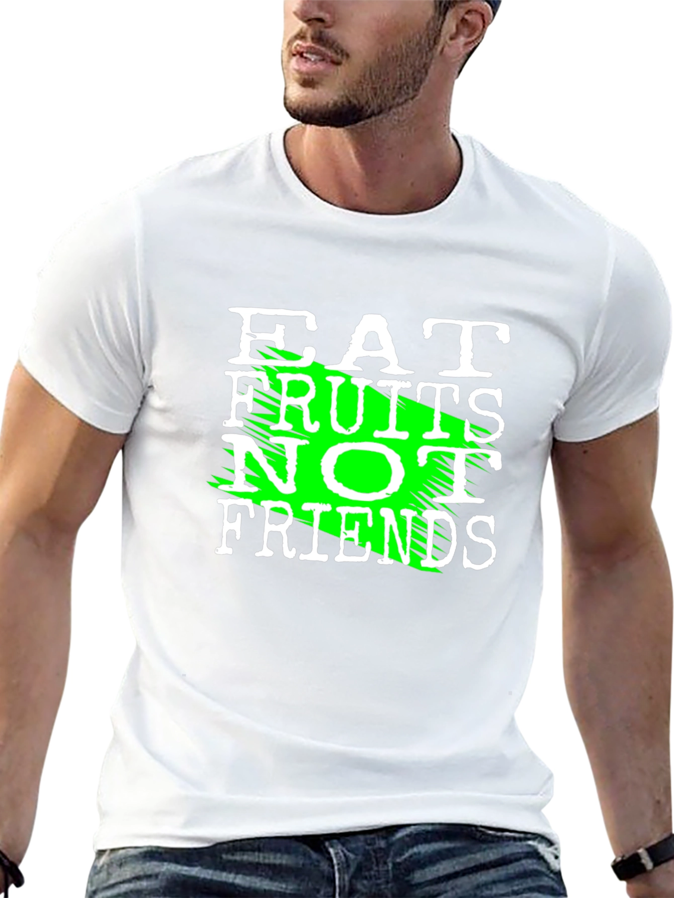 Eat Fruits Not Friends Graphic T-Shirt - Vegan Tee