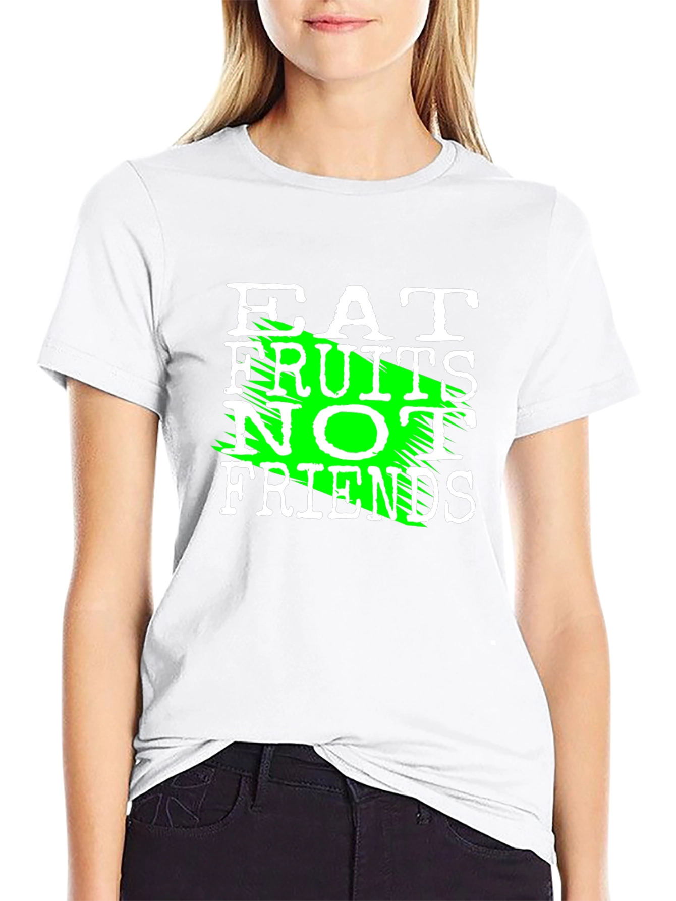 Eat Fruits Not Friends Graphic T-Shirt - Vegan Tee