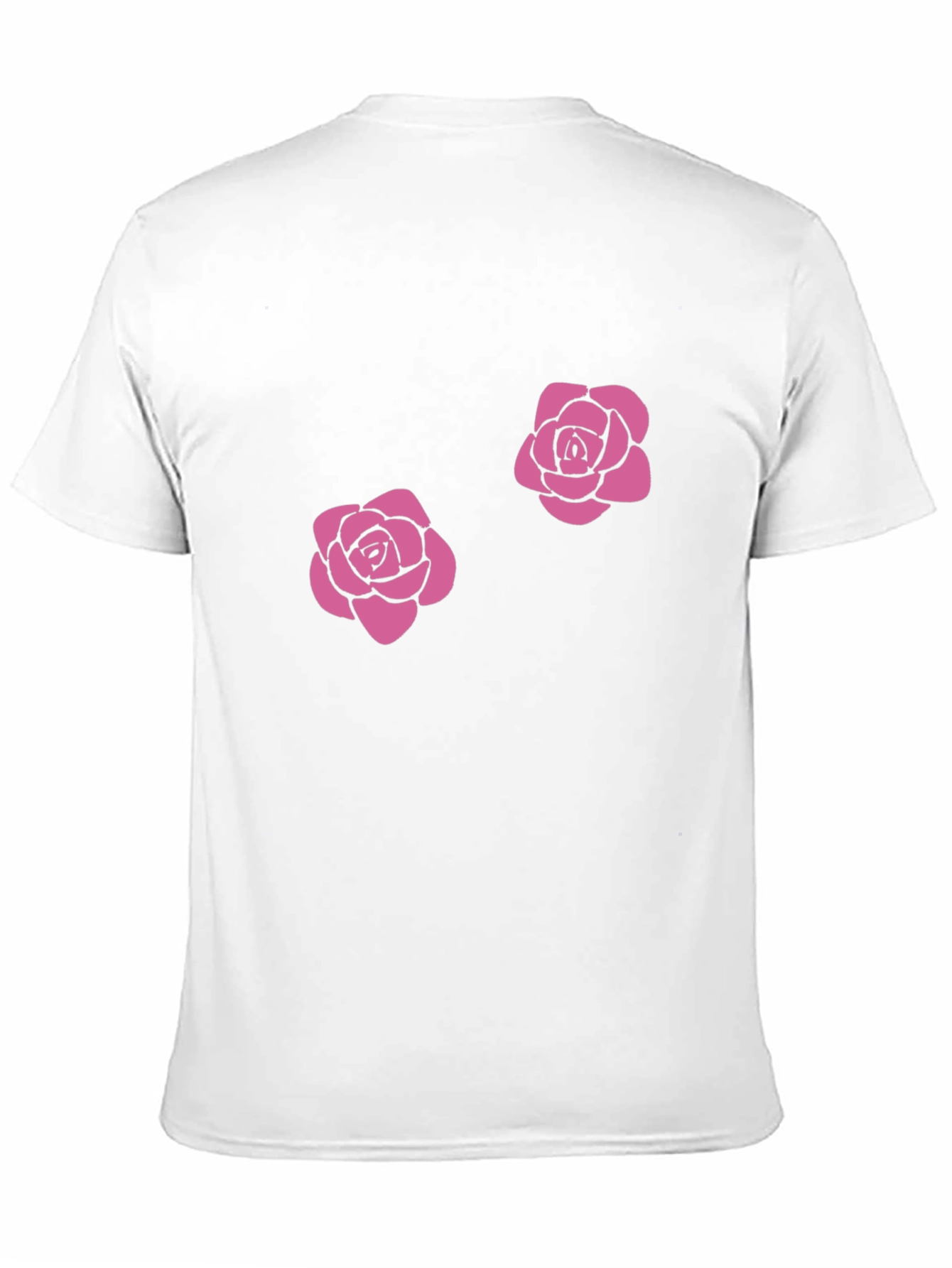 Floral Rose Graphic Tee - Casual Black T-Shirt
