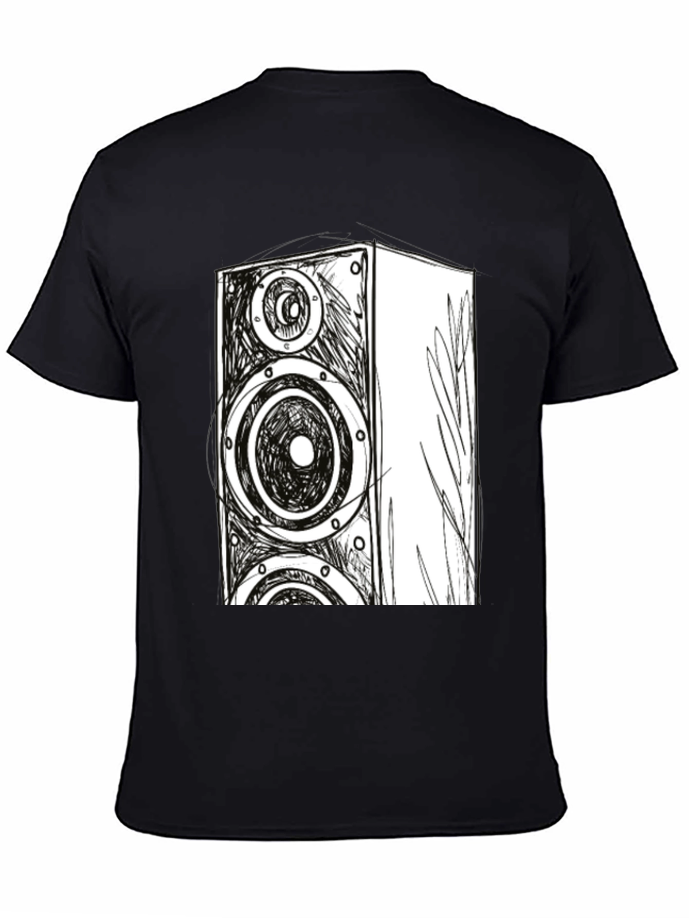 Speaker Sketch Graphic Tee - Cool Musician T-Shirt