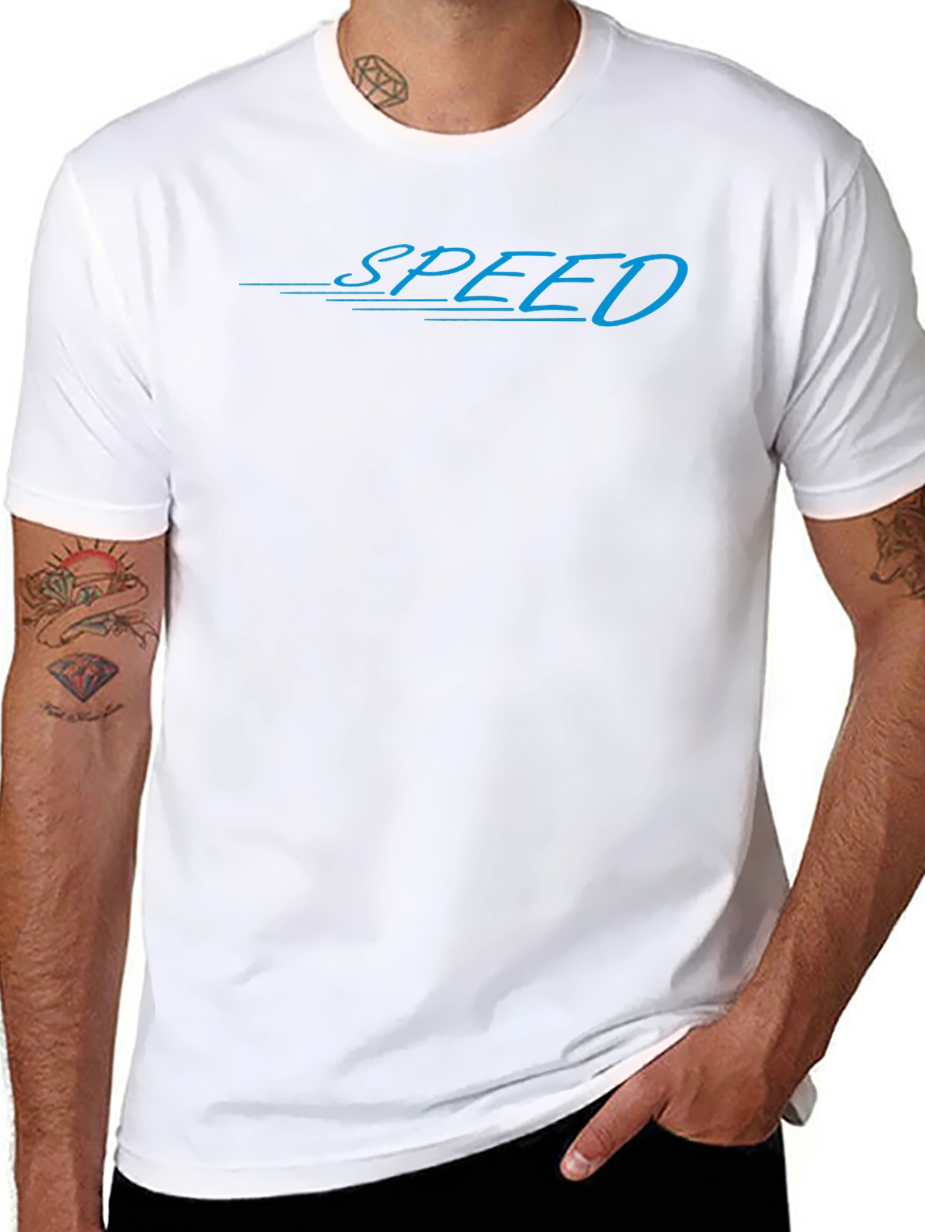 Speed Graphic Tee - Stylish Black Cotton Shirt