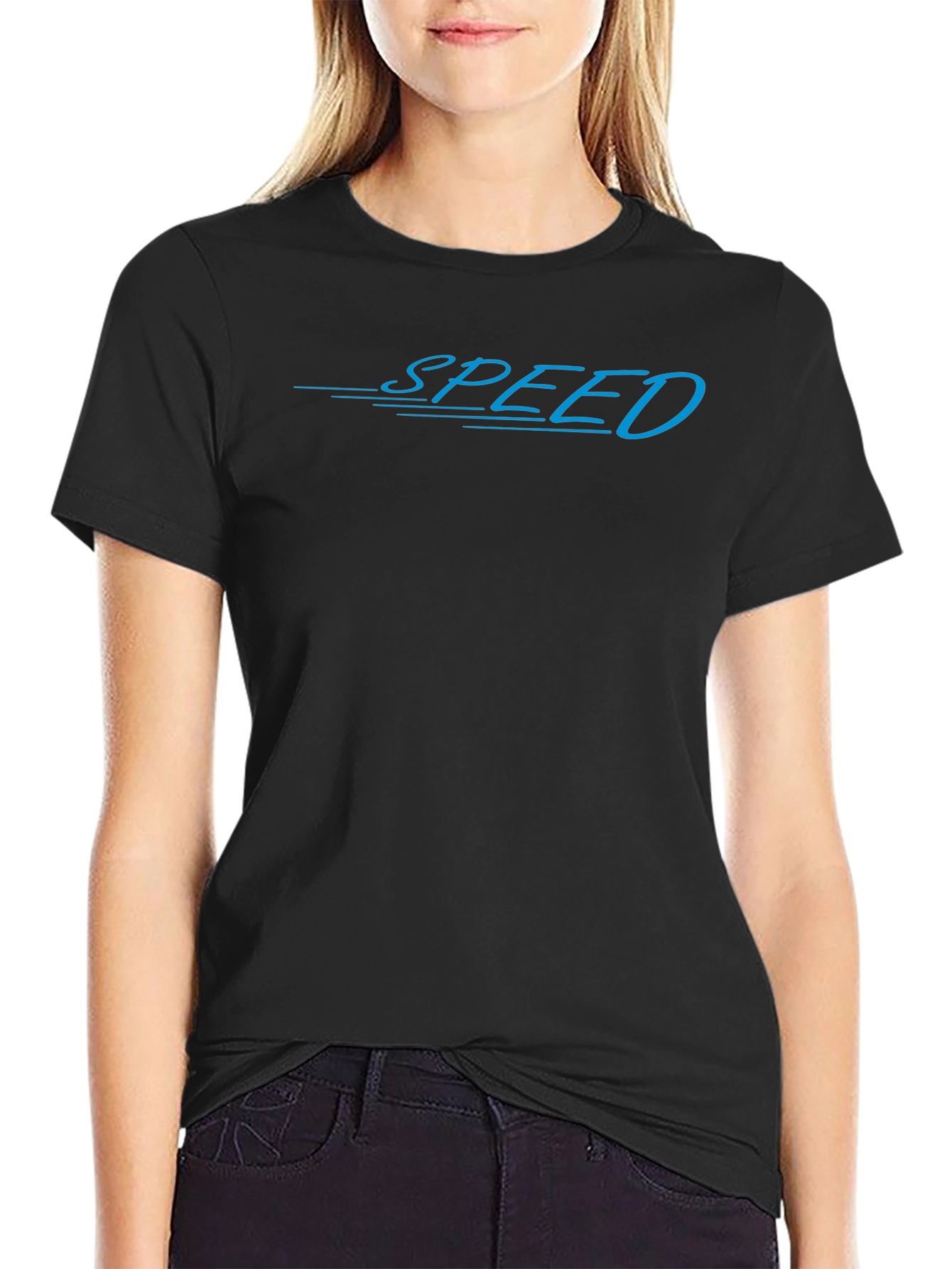 Speed Graphic Tee - Stylish Black Cotton Shirt