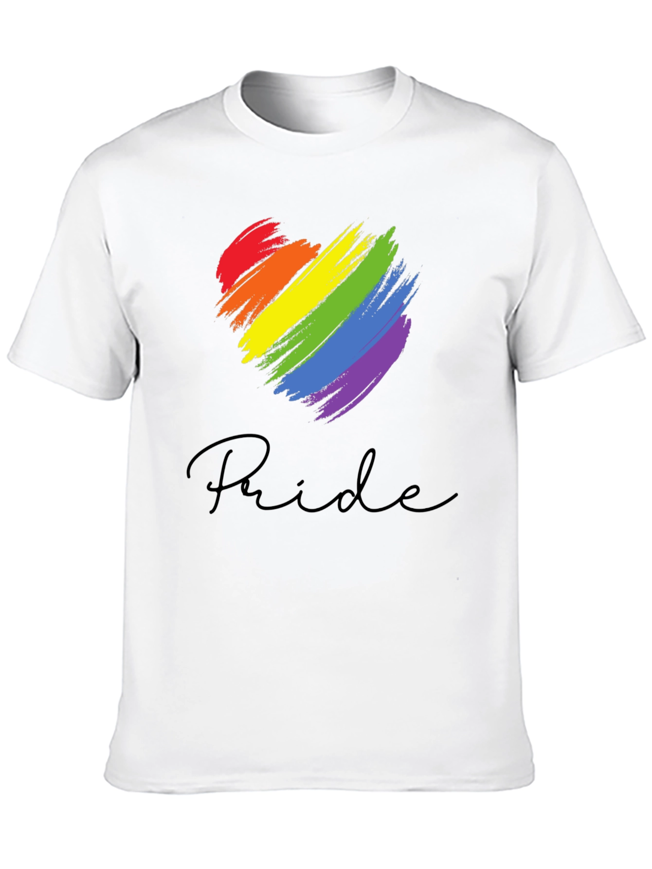 Pride Heart Graphic Black T-Shirt