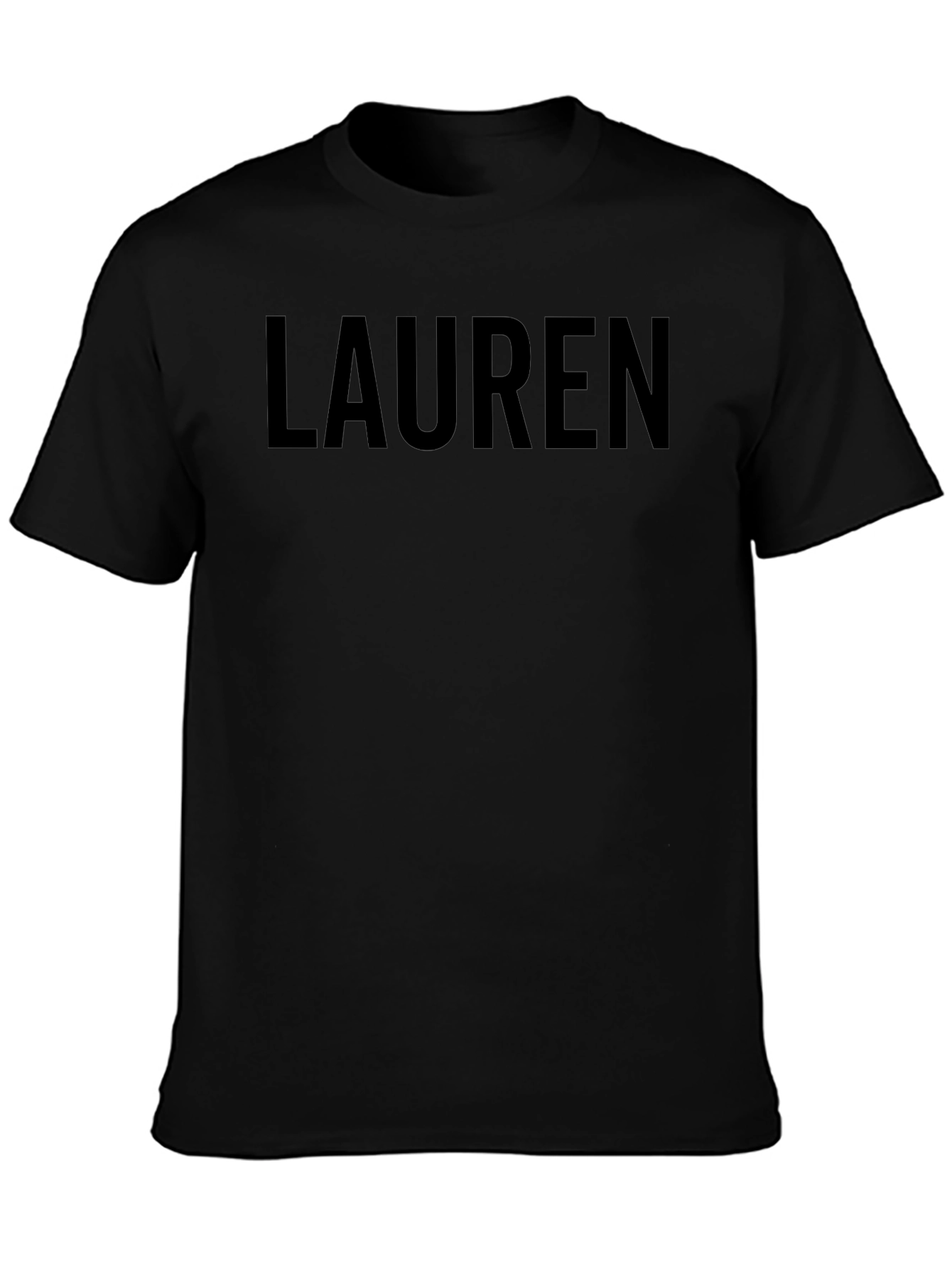 Personalized Lauren Black T-Shirt