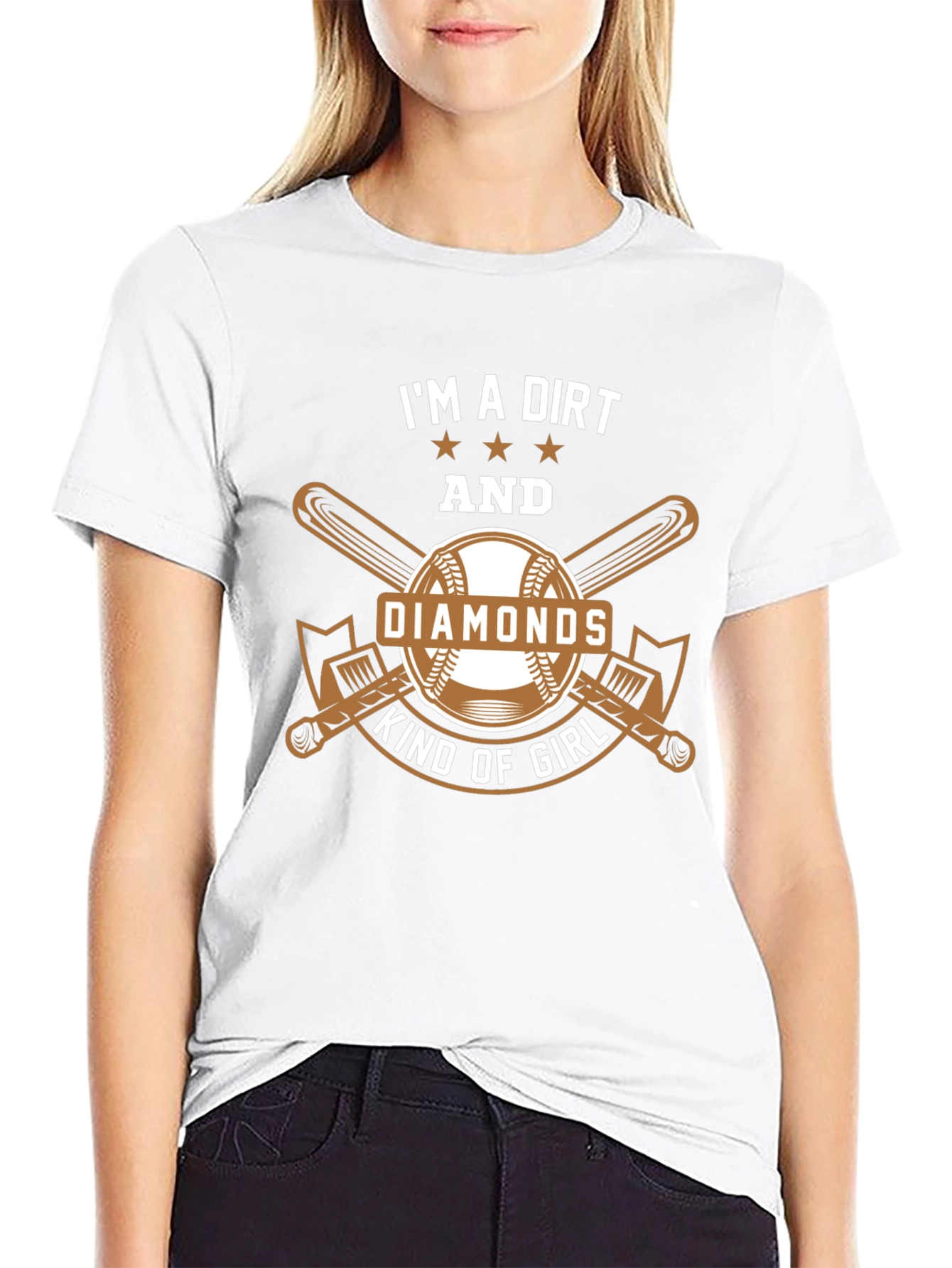 Dirt & Diamonds Baseball Girl T-Shirt