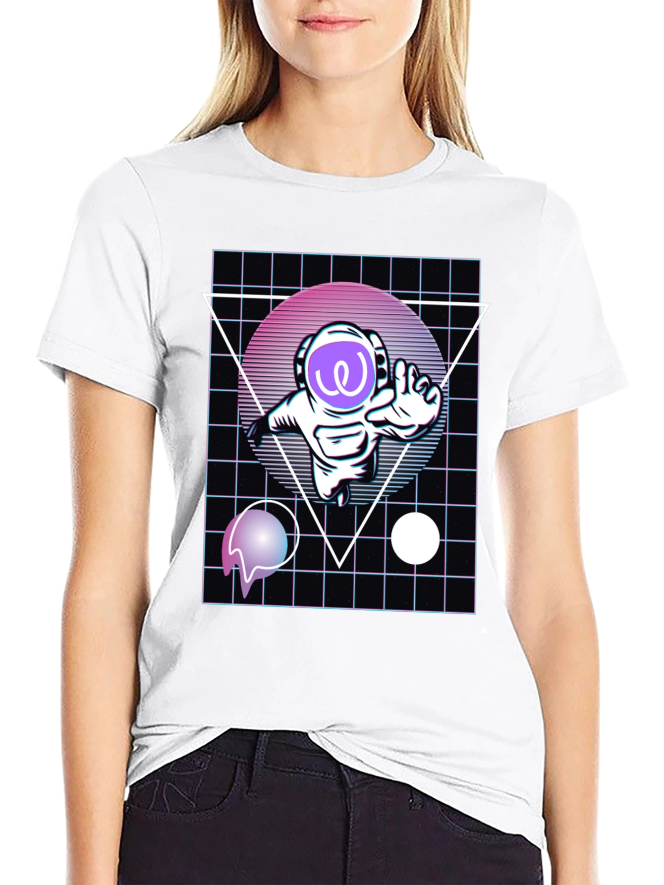 Retro Spaceman Black T-Shirt