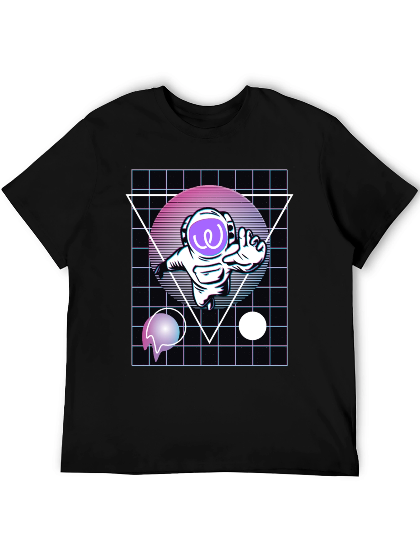 Retro Spaceman Black T-Shirt