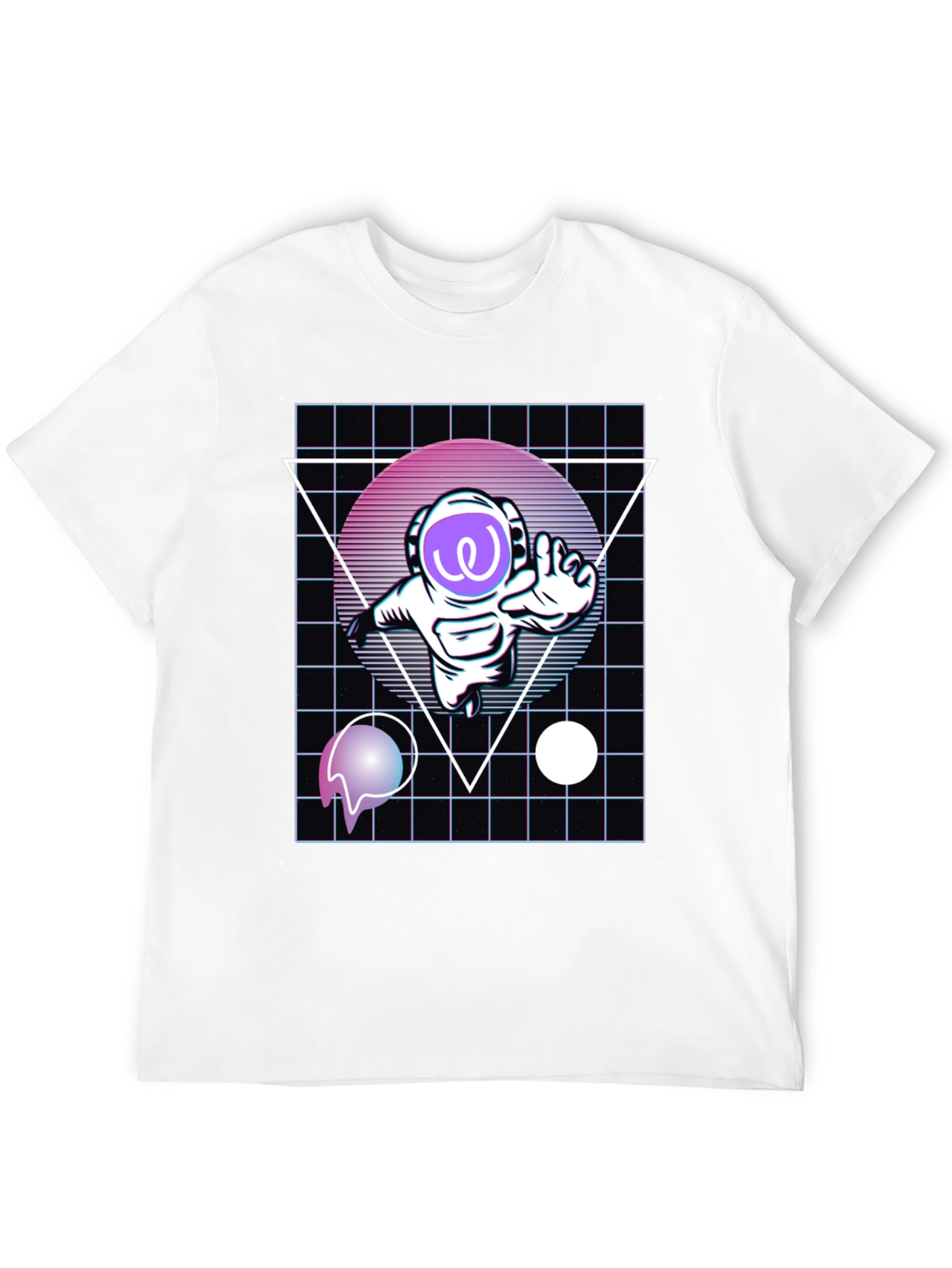 Retro Spaceman Black T-Shirt