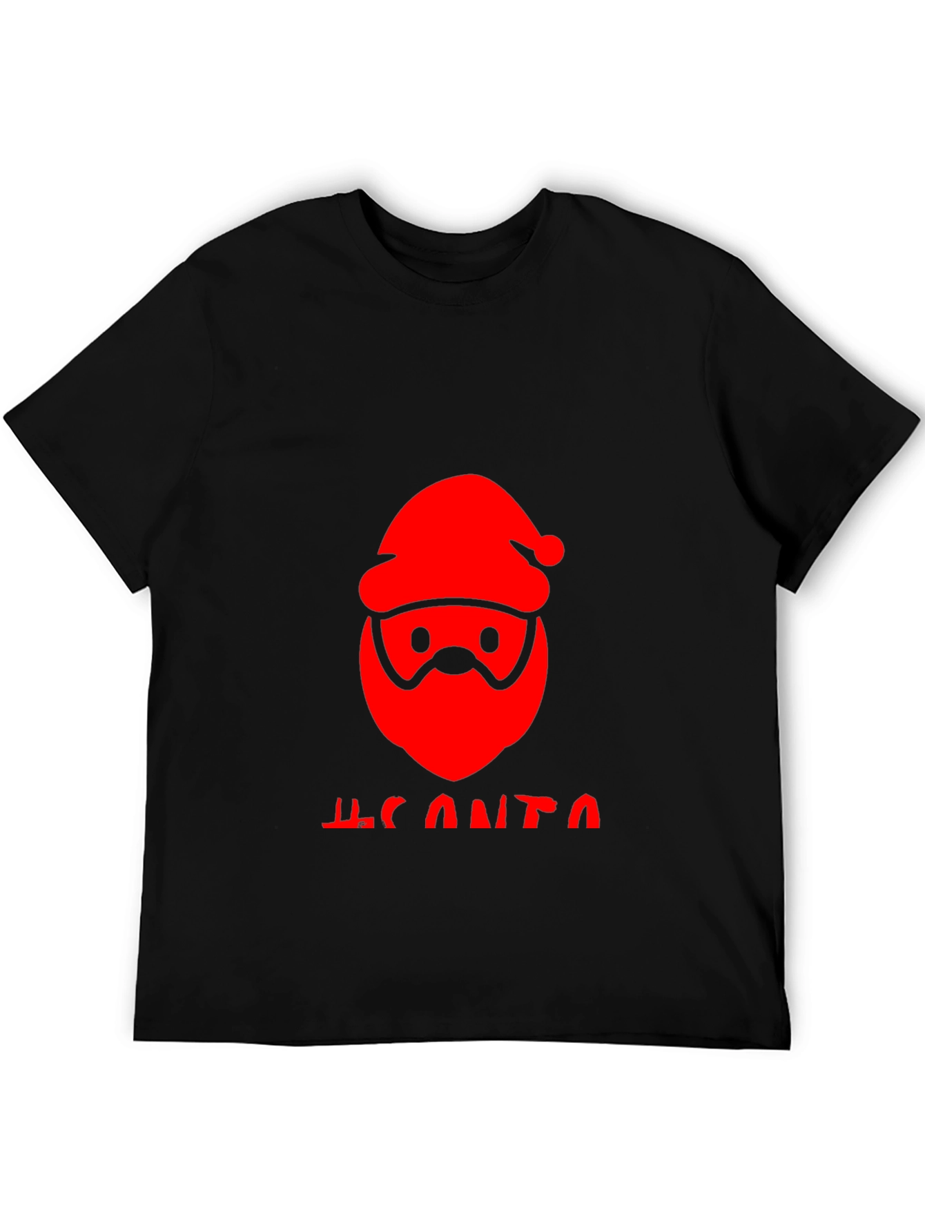 Festive Santa Graphic Tee - Holiday Cheer