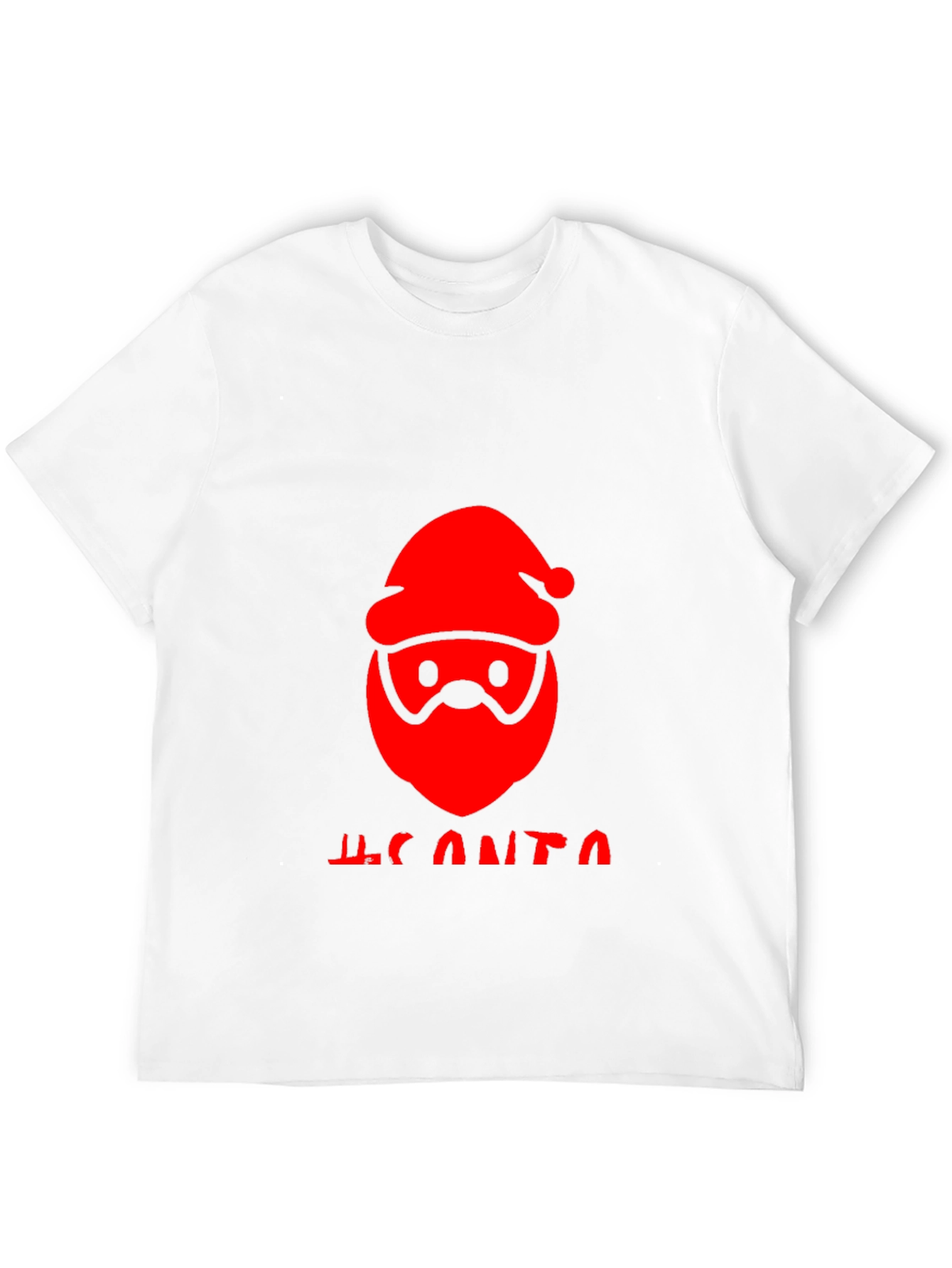 Festive Santa Graphic Tee - Holiday Cheer