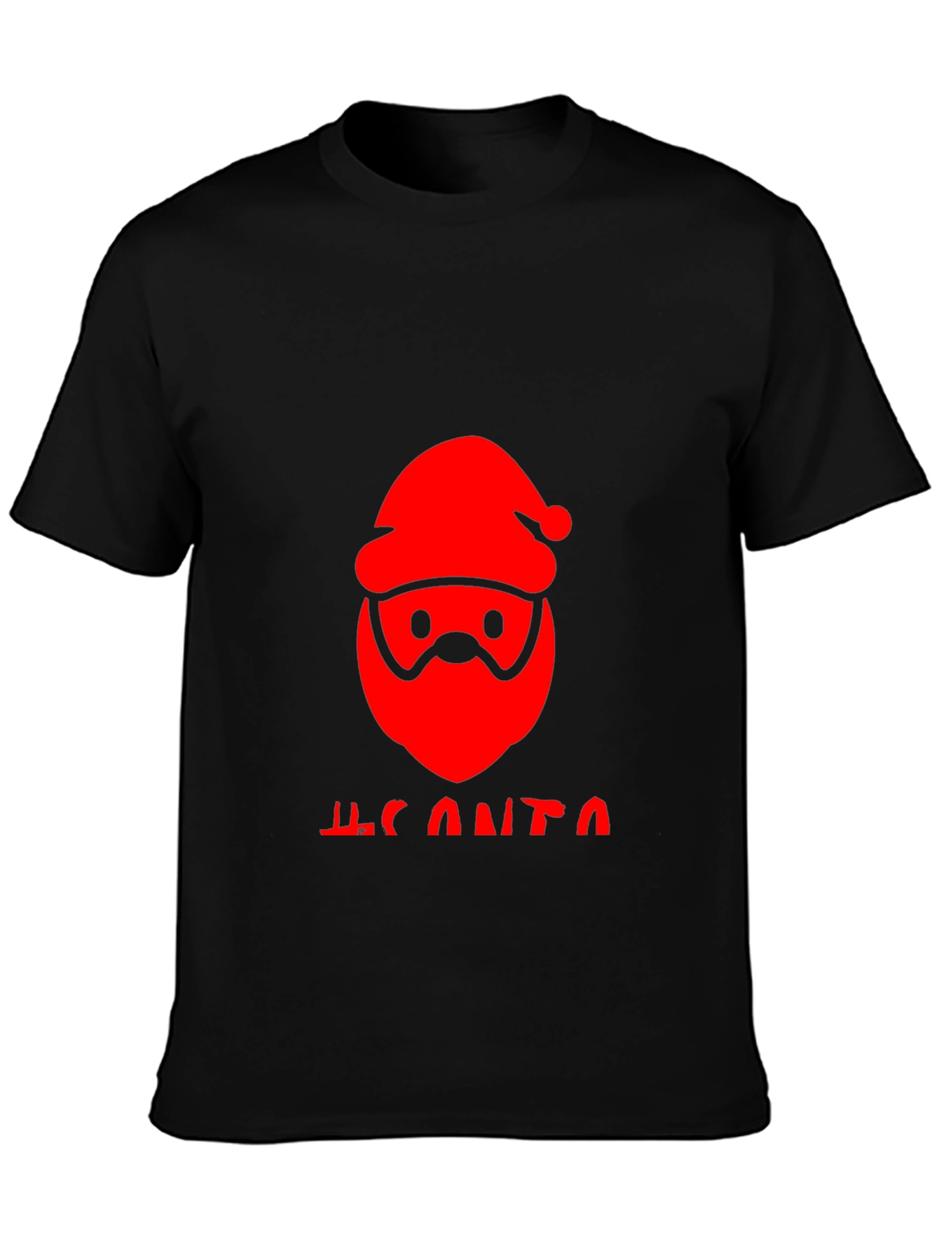 Festive Santa Graphic Tee - Holiday Cheer