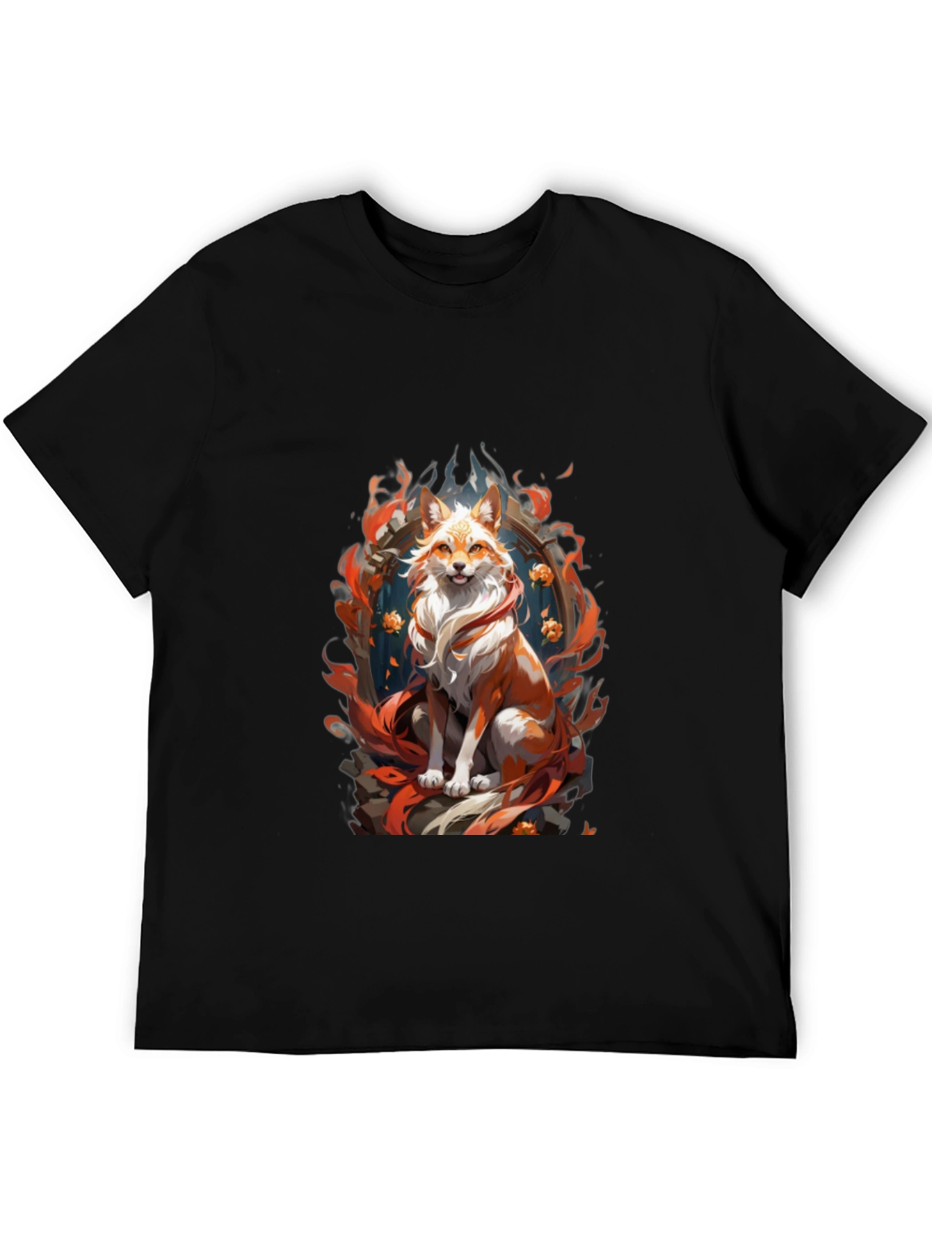 Fox Spirit Graphic Tee - Mens Black T-Shirt