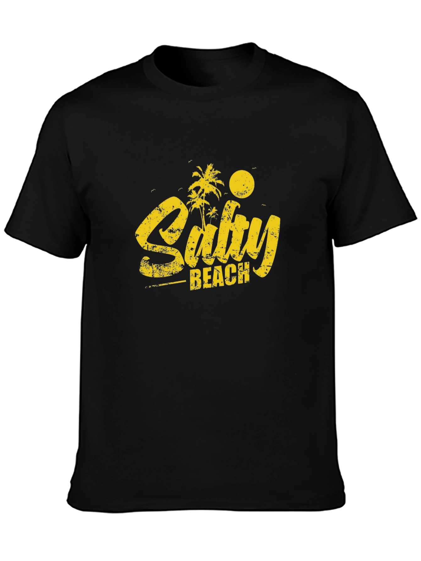 Salty Beach Graphic Tee - Black