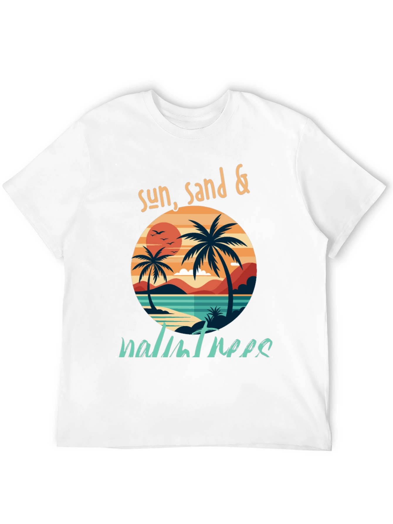 Sun Sand & Palm Trees Graphic T-Shirt