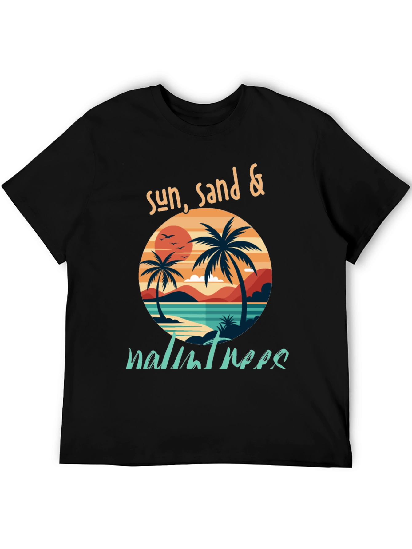 Sun Sand & Palm Trees Graphic T-Shirt