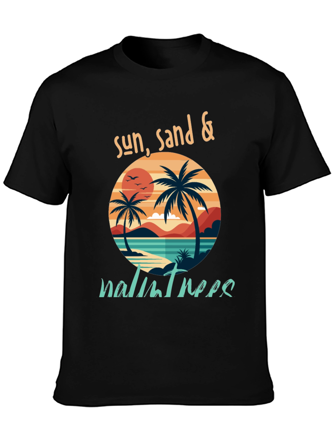 Sun Sand & Palm Trees Graphic T-Shirt