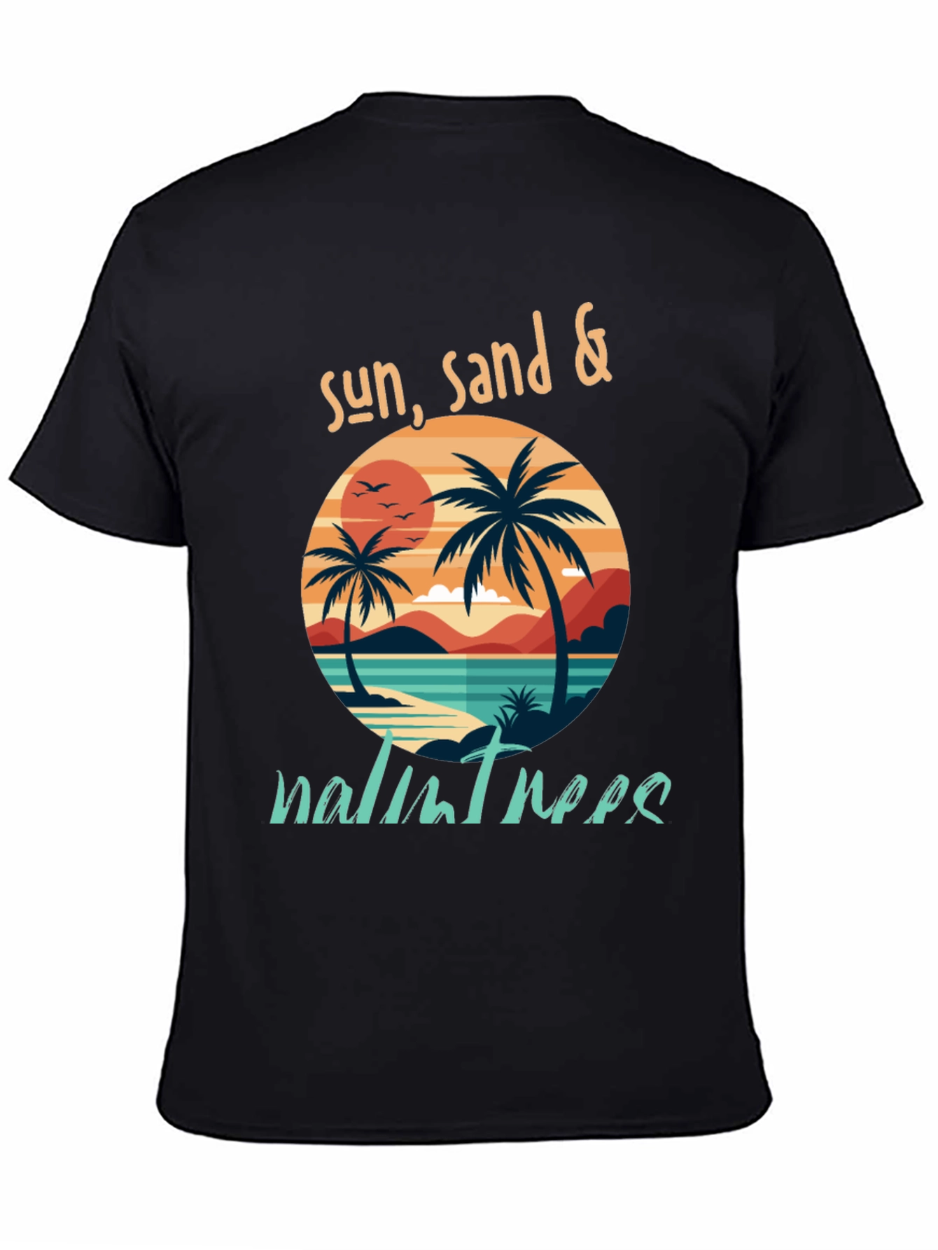 Sun Sand & Palm Trees Graphic T-Shirt