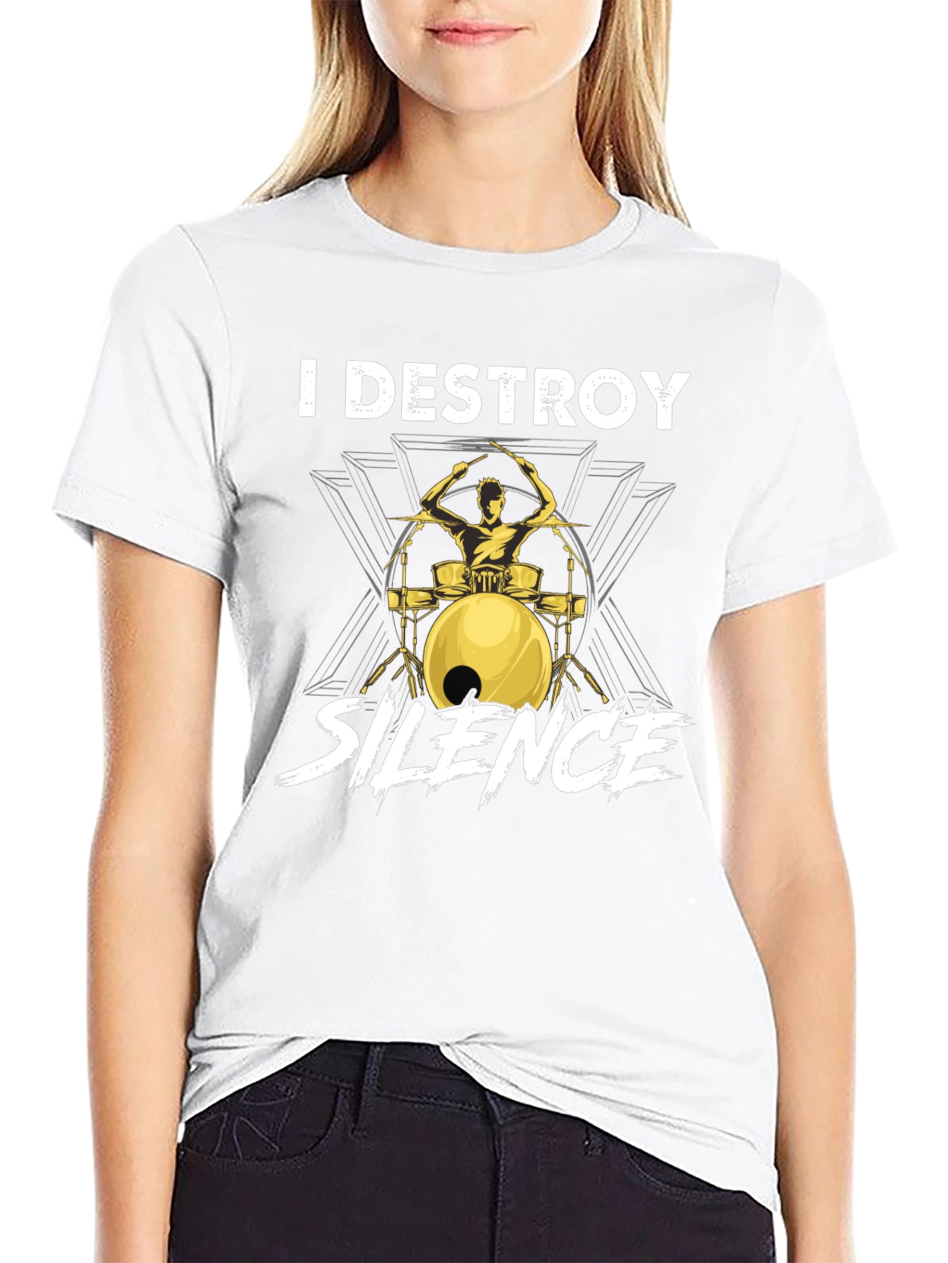 I Destroy Silence Drummer Graphic Tee