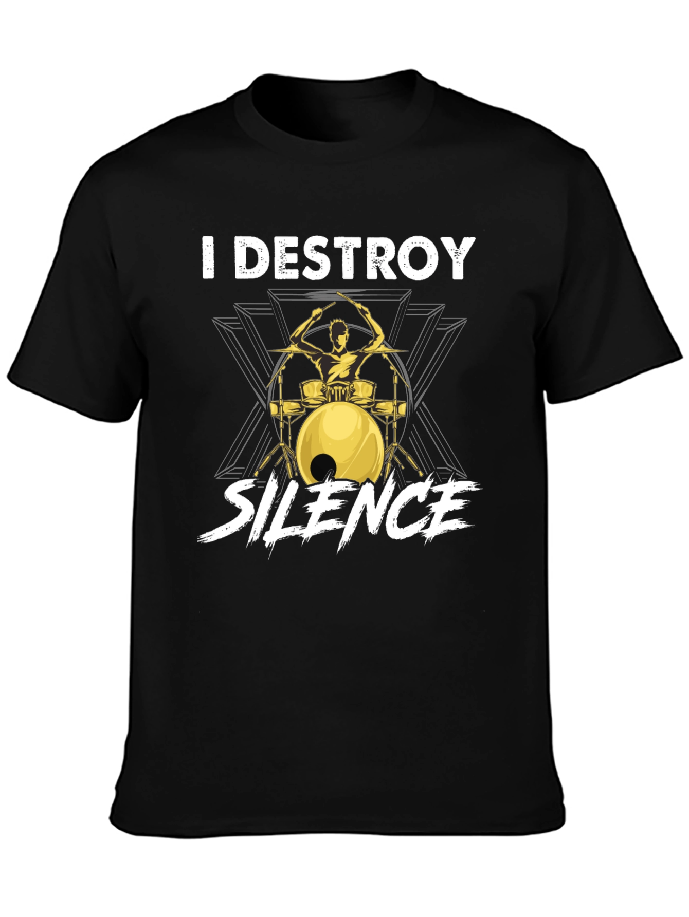 I Destroy Silence Drummer Graphic Tee